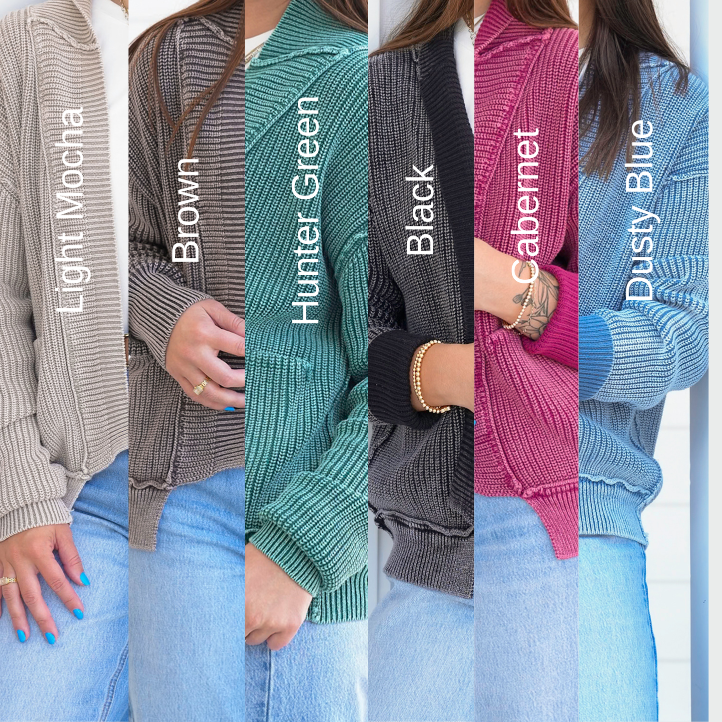 Door Buster! Zenana Washed Dropped Shoulder Cardigan with Side Pockets