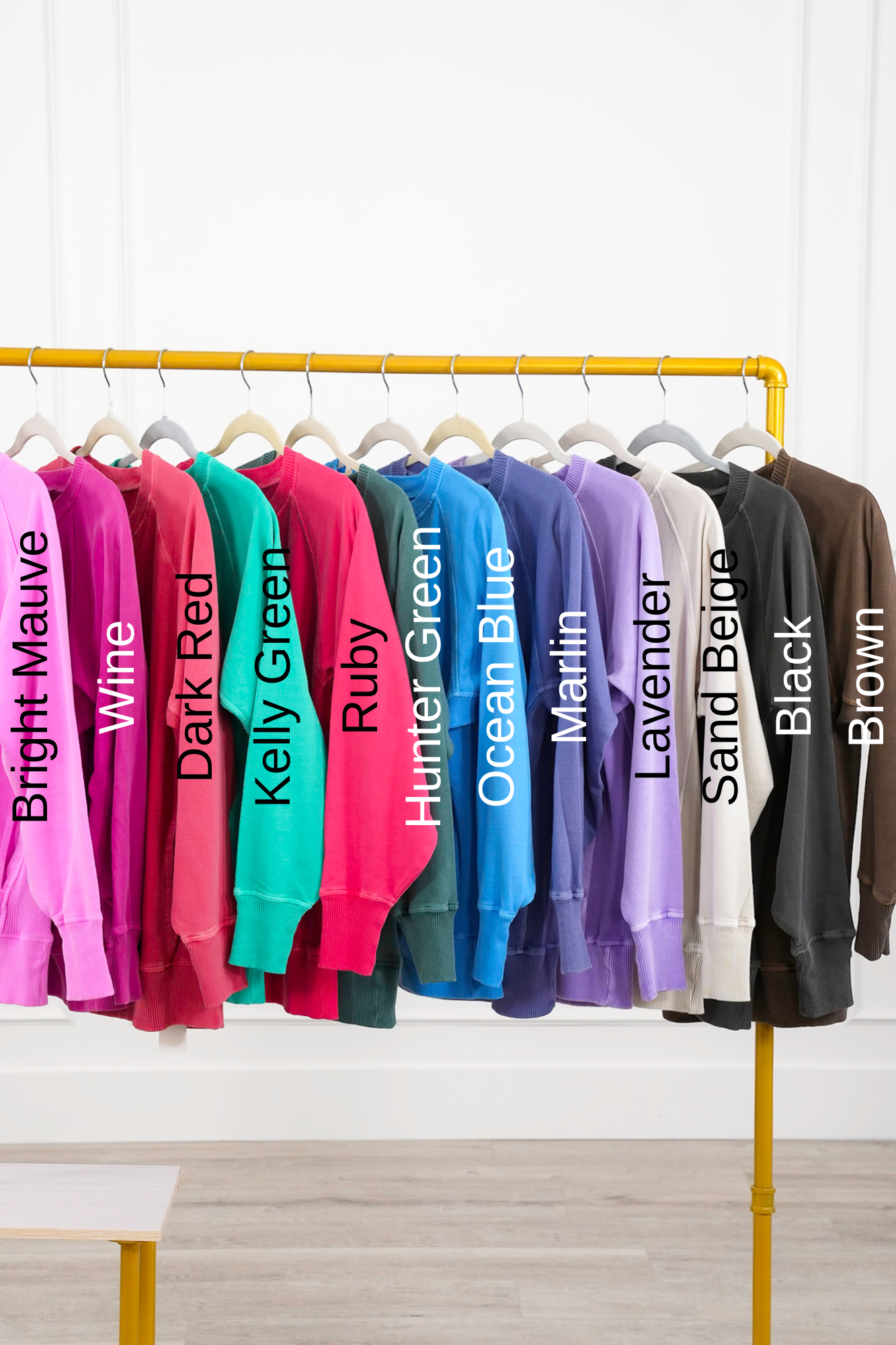 Restock! Door Buster! Plus/Reg Zenana Pigment Dyed French Terry Pullover with Pockets