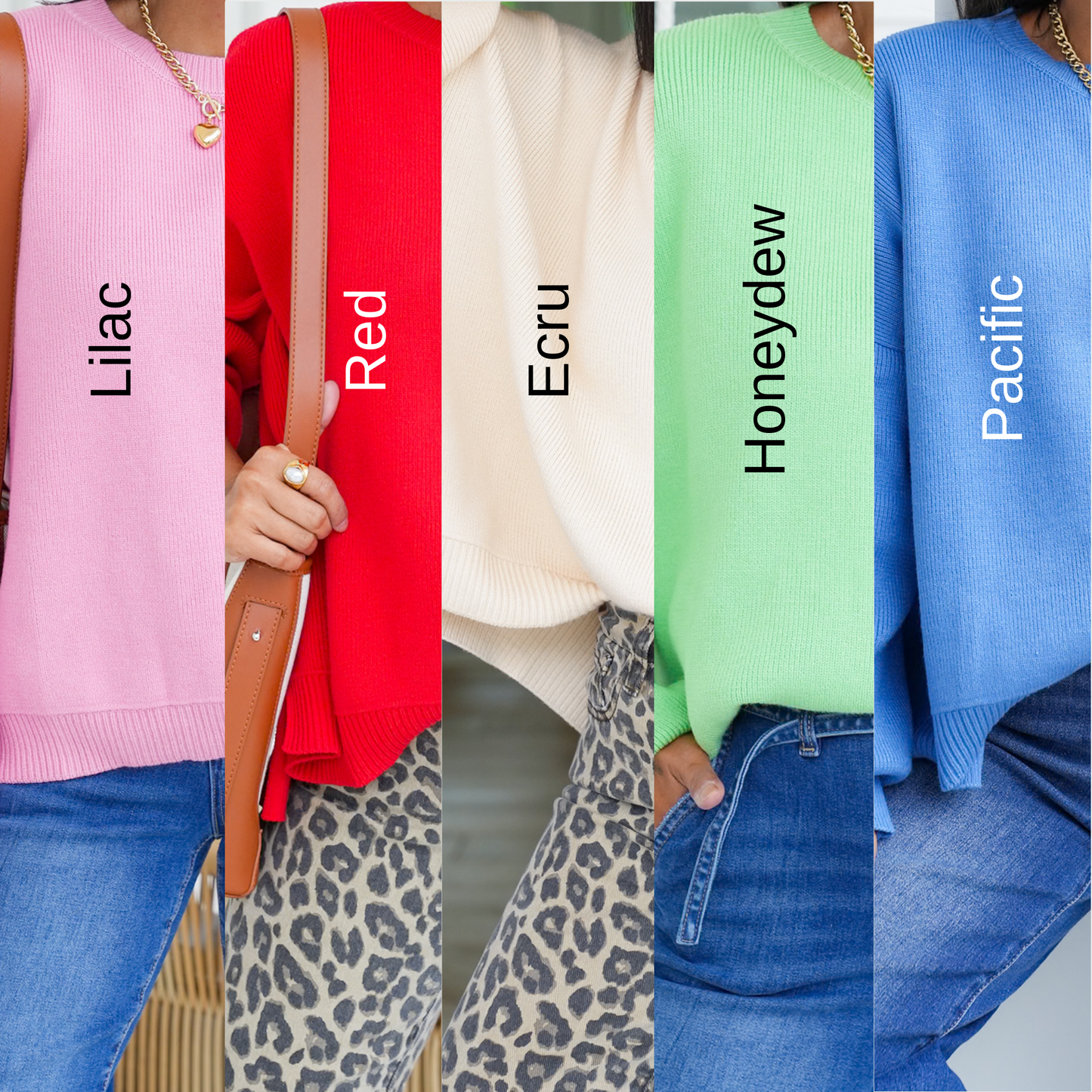 Solid Long Sleeve Drop Shoulder Sweater
