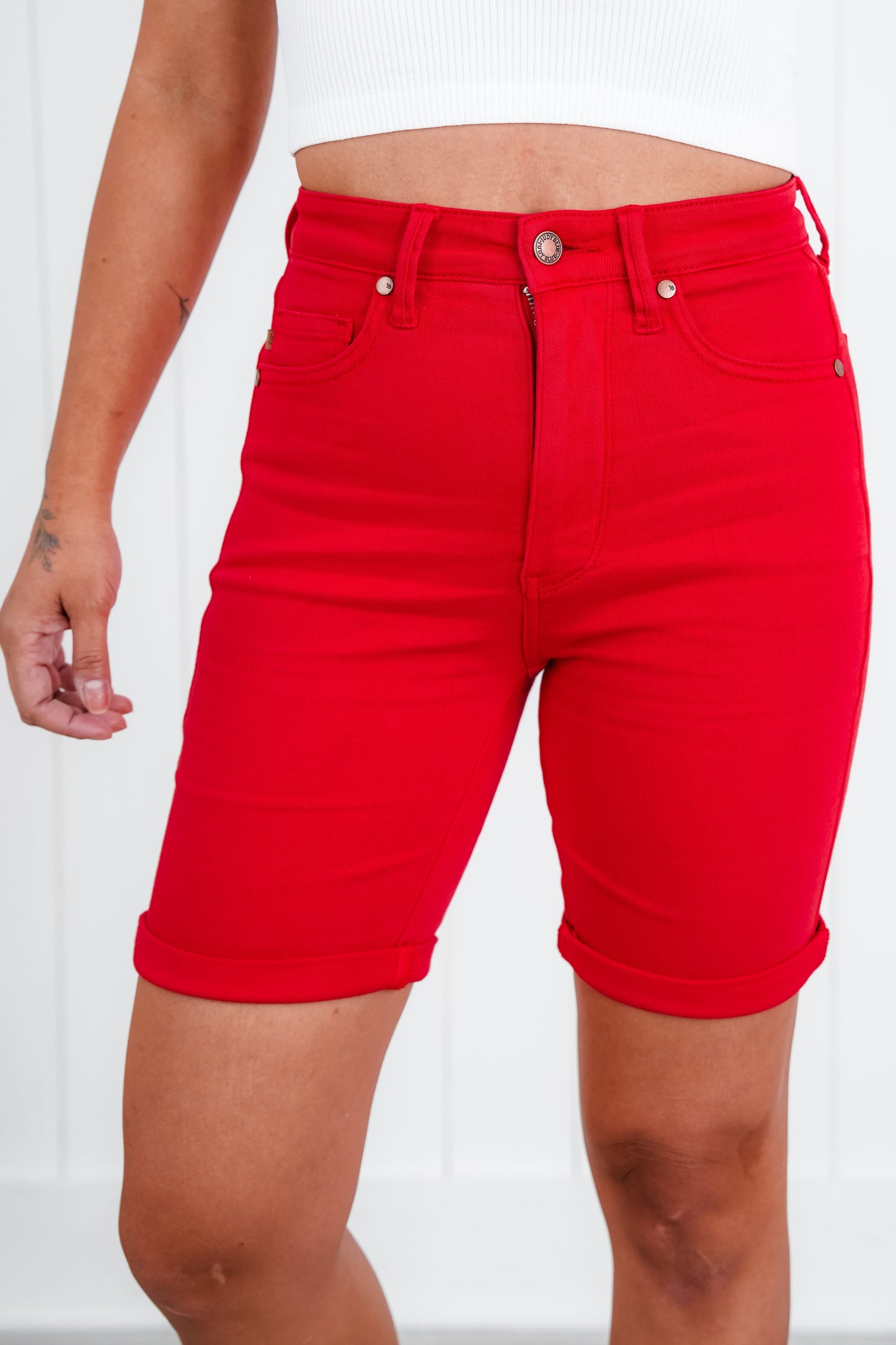 Judy Blue Rock Your Body Tummy Control Bermuda Shorts