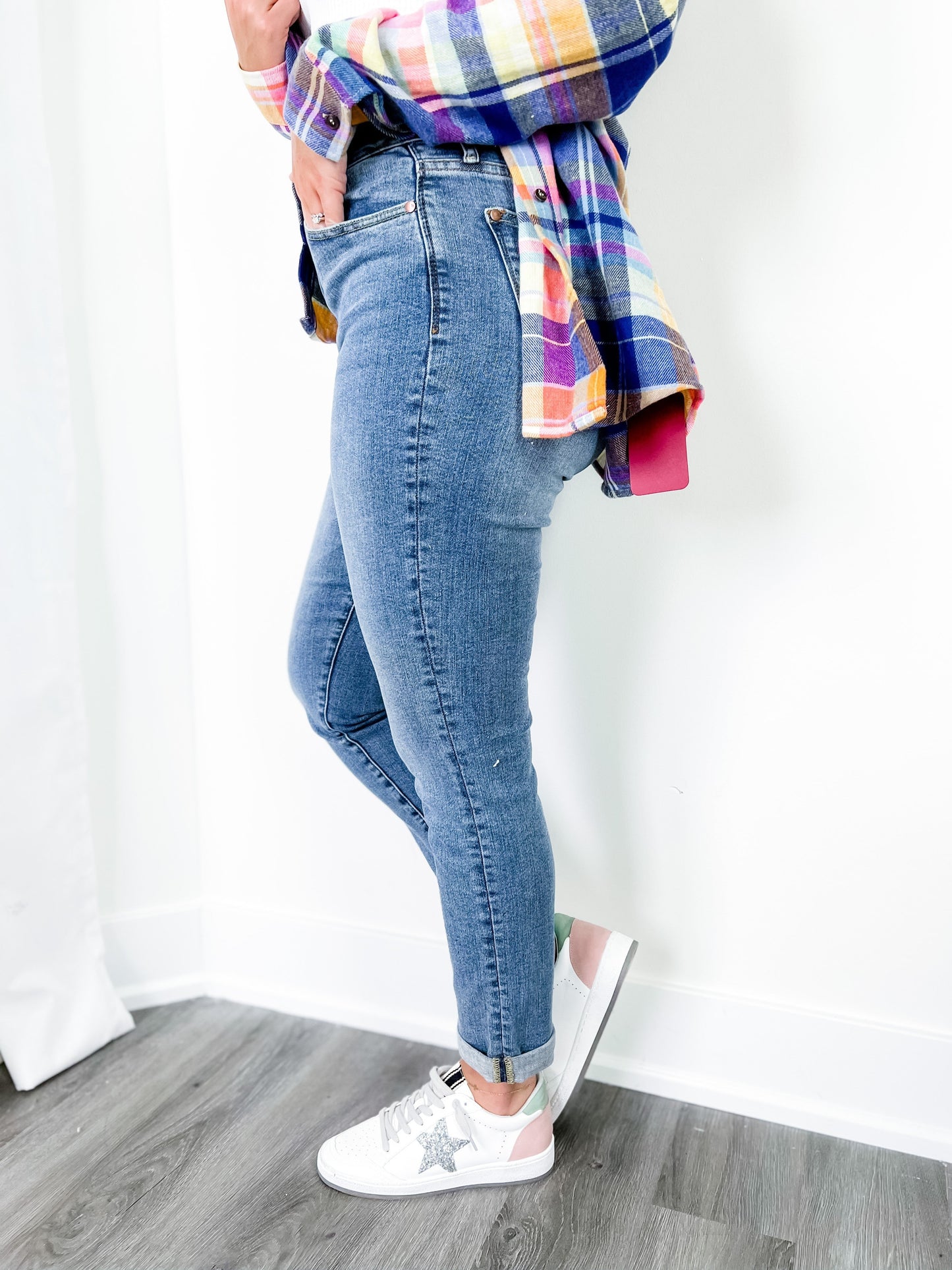 Judy Blue Hi Waist Board Meeting Vintage Wash Boyfriend