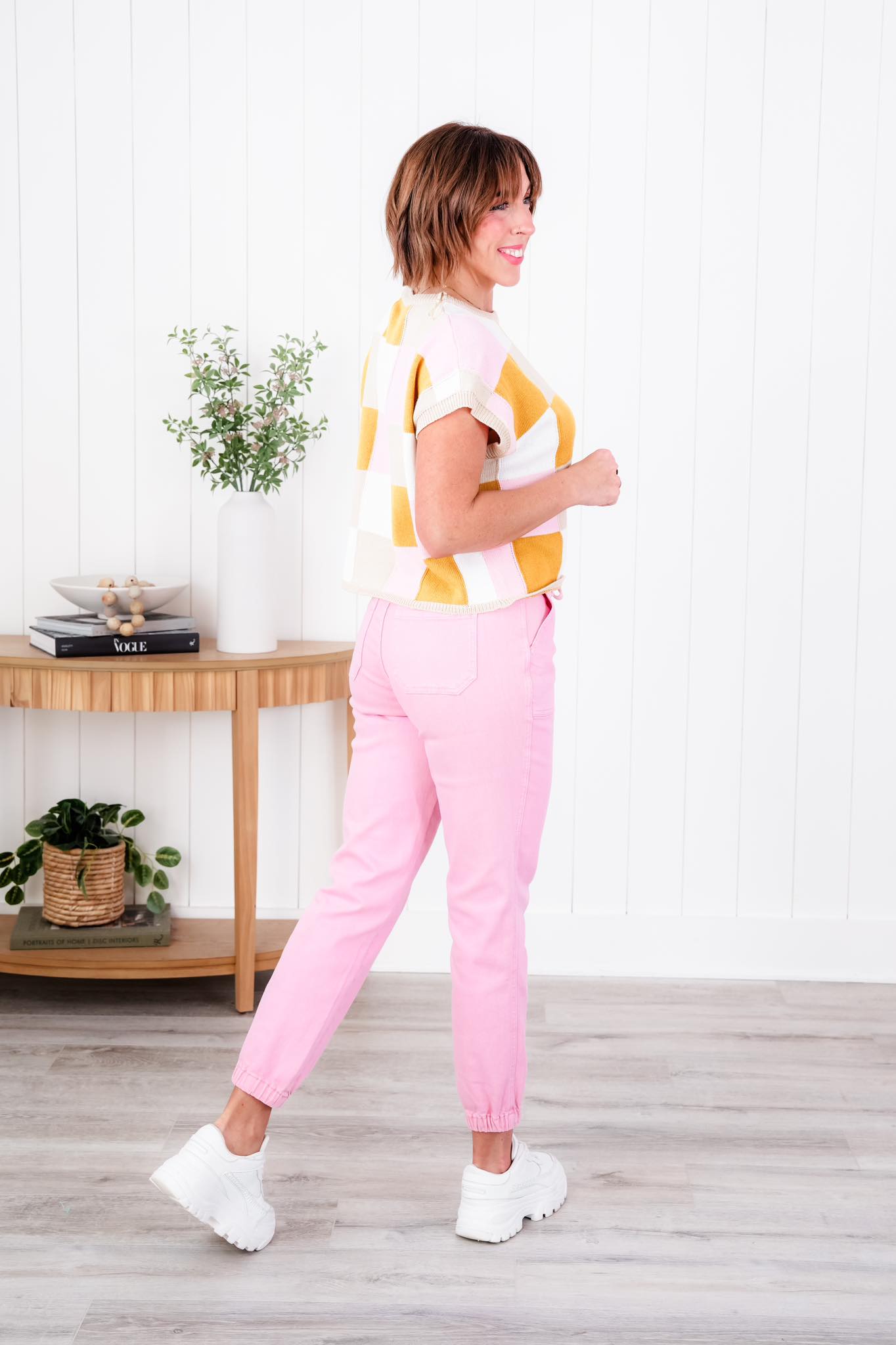 Judy Blue Airplane Mode High Rise Light Pink Jogger