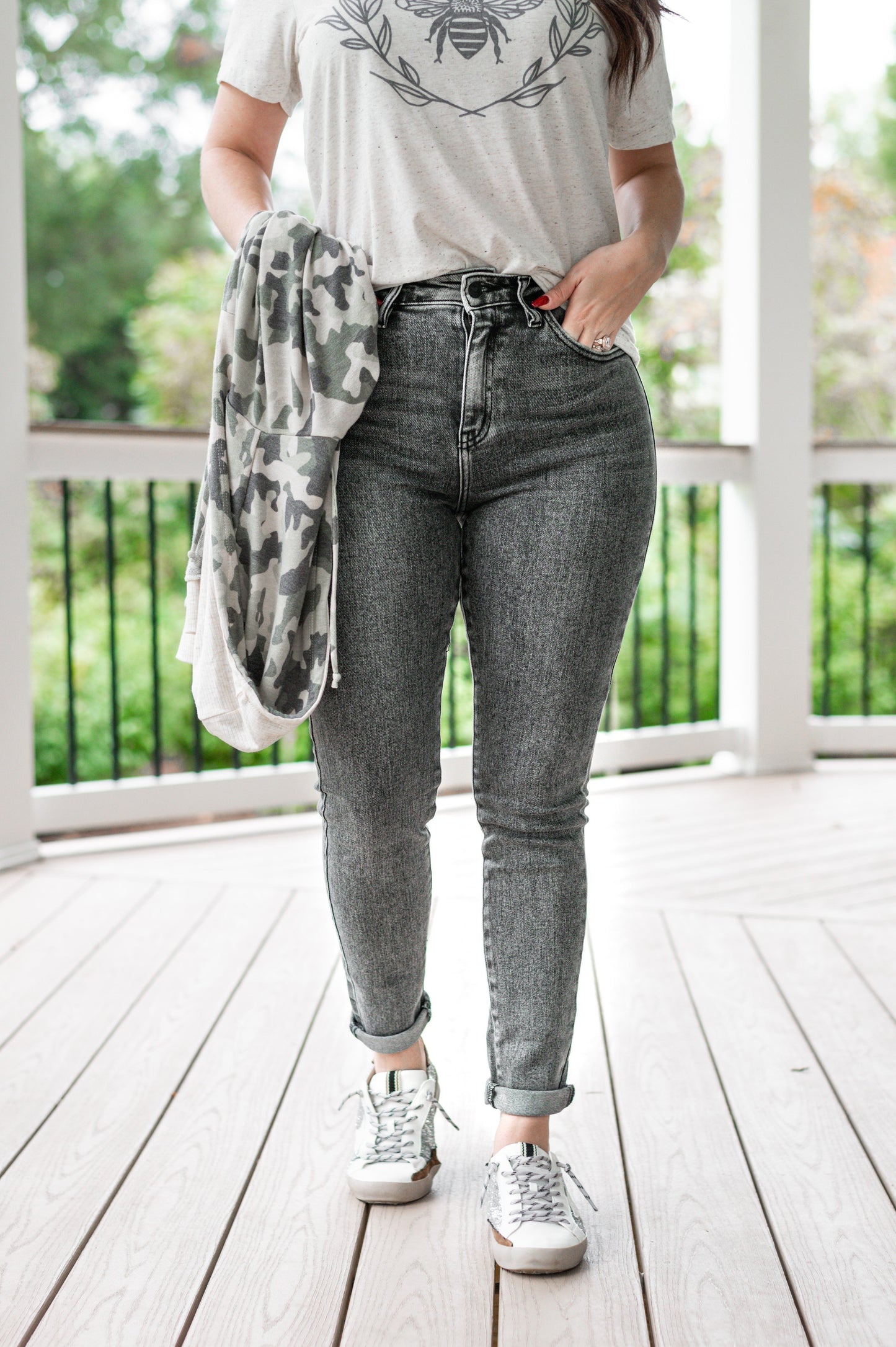 KanCan Trend Setter Grey Non-Distressed Super Skinny Jeans
