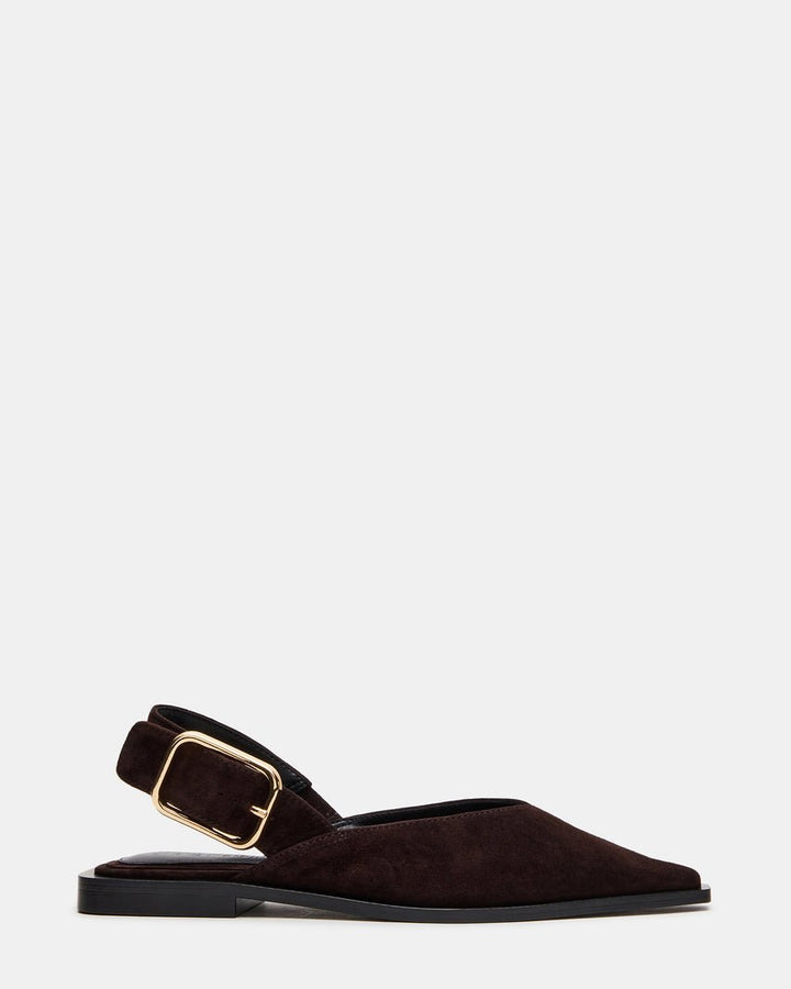 Steve Madden Suede Pointed Slingback Flat - Freckled Poppy