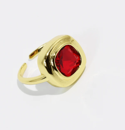 Treasure Jewels Garden Cushion Ring - Freckled Poppy