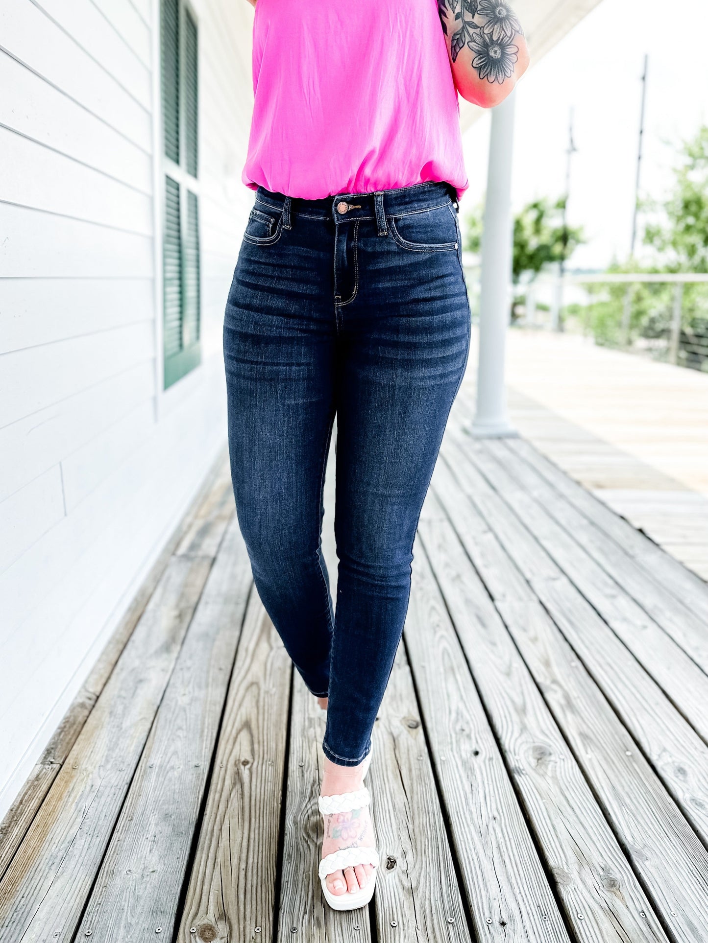 Judy Blue Sweet Escape Dark Wash Relaxed Fit Jeans