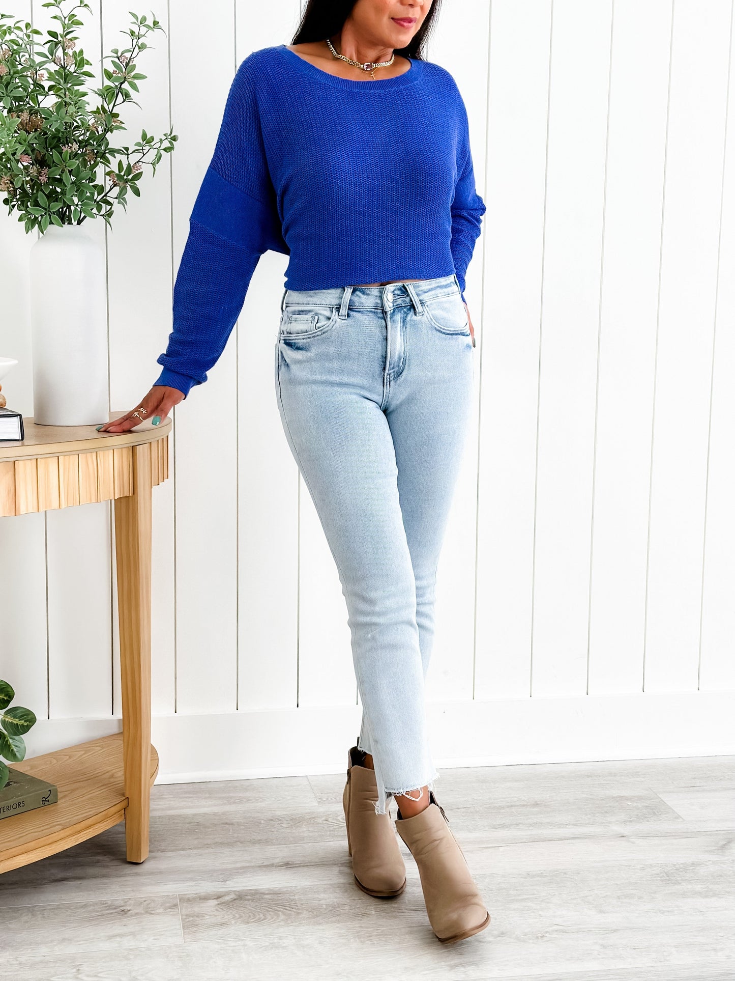 Lovervet High Rise Light Wash Slim Straight Leg Jeans