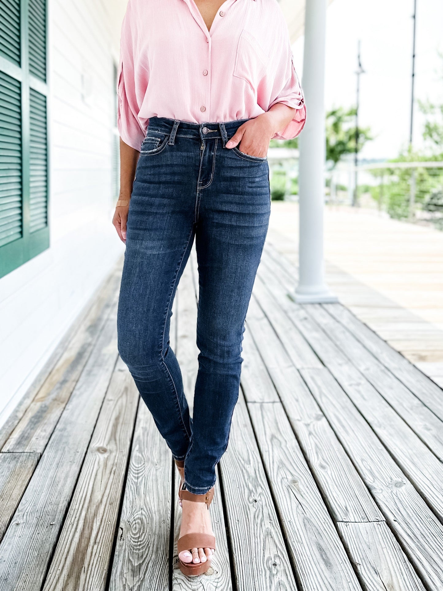 Judy Blue Sweet Escape Dark Wash Relaxed Fit Jeans
