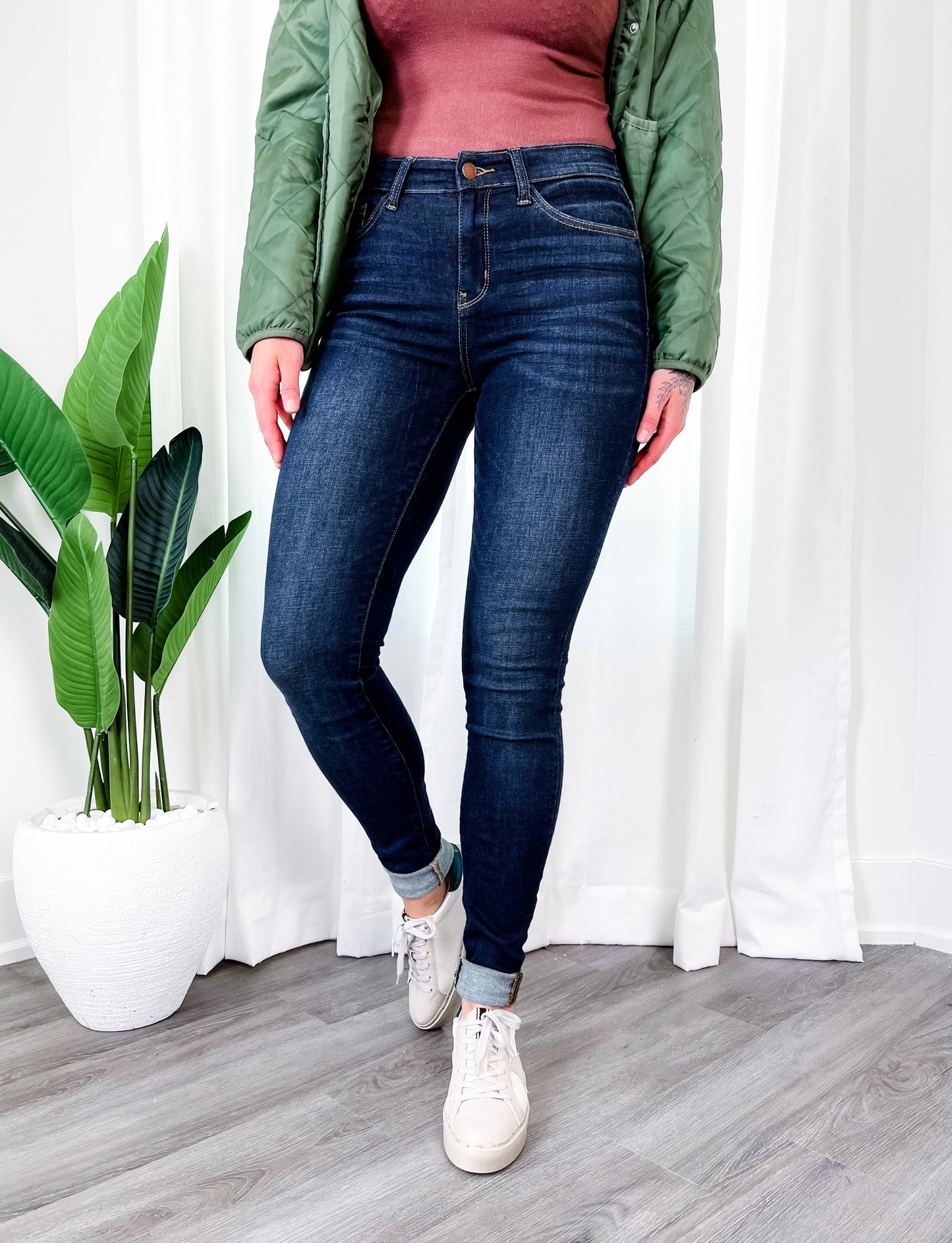 Judy Blue Long Tall Sally Non-Distressed Skinny Jeans (34" INSEAM!)