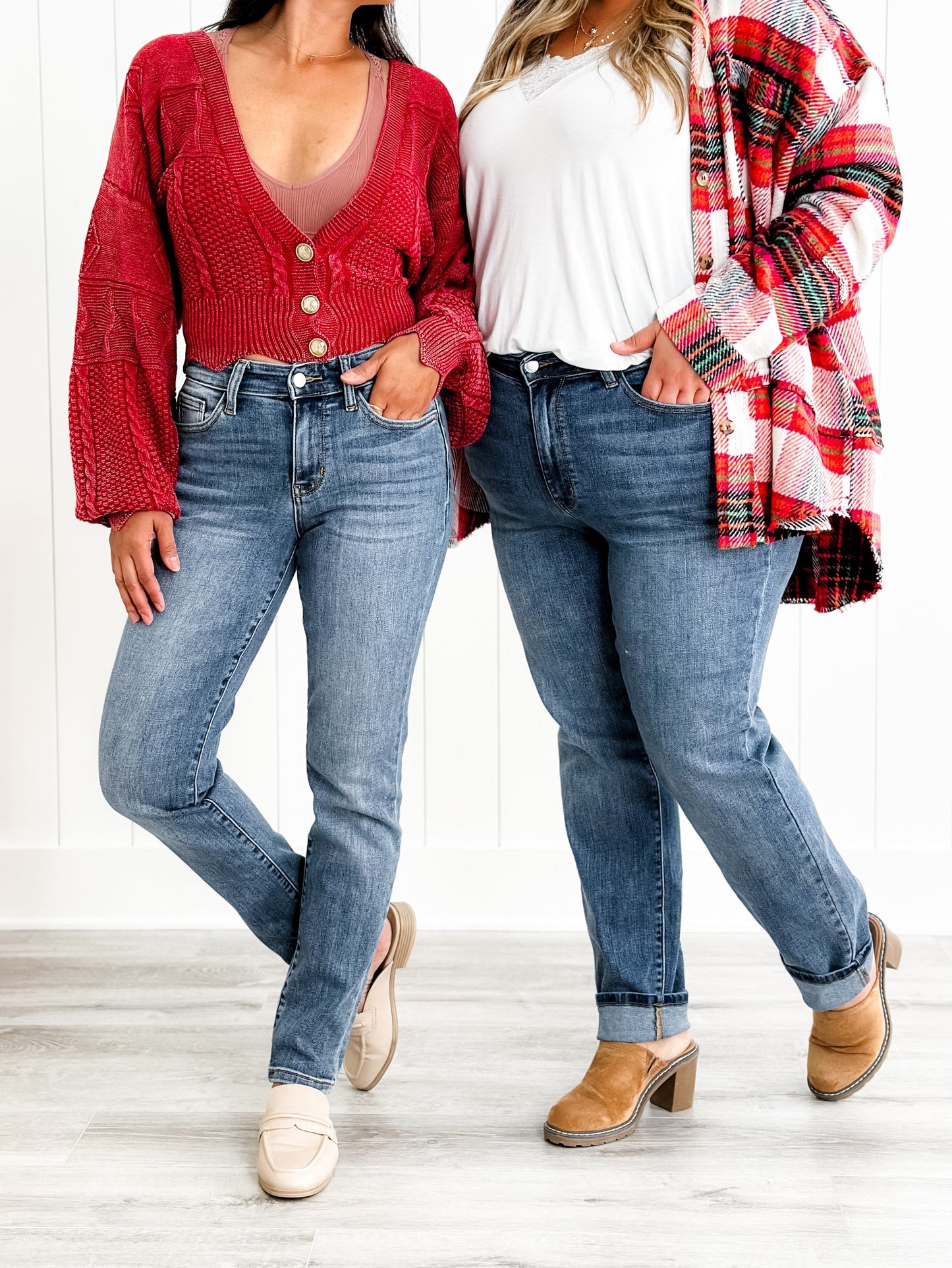 Judy Blue Friends Forever Medium Wash Mid Rise Classic Slim Fit Jeans