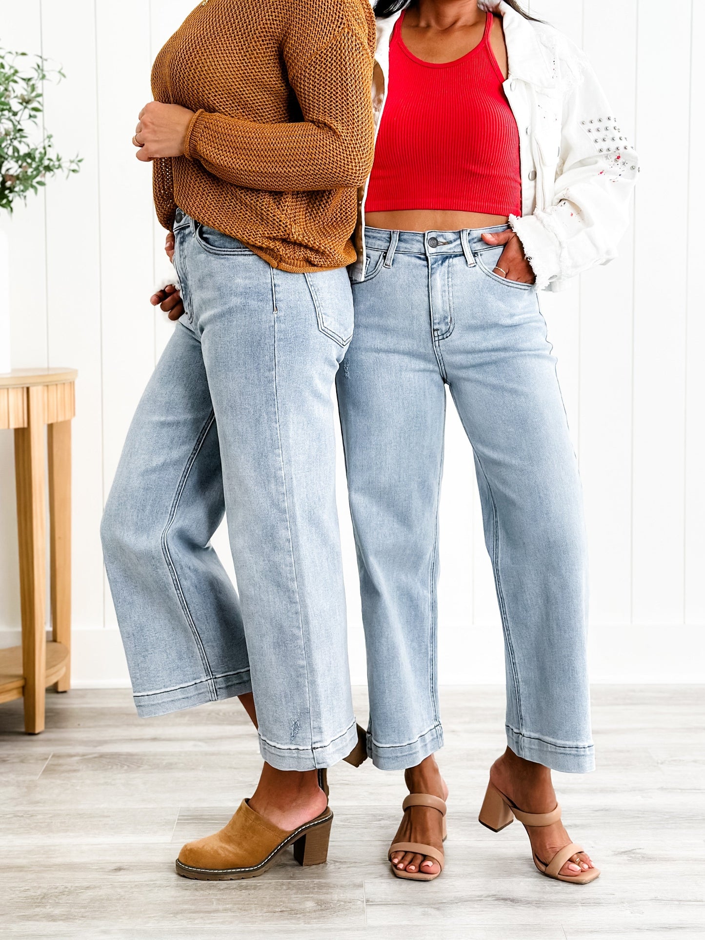 Risen The Essential Wide Leg Crop Jeans