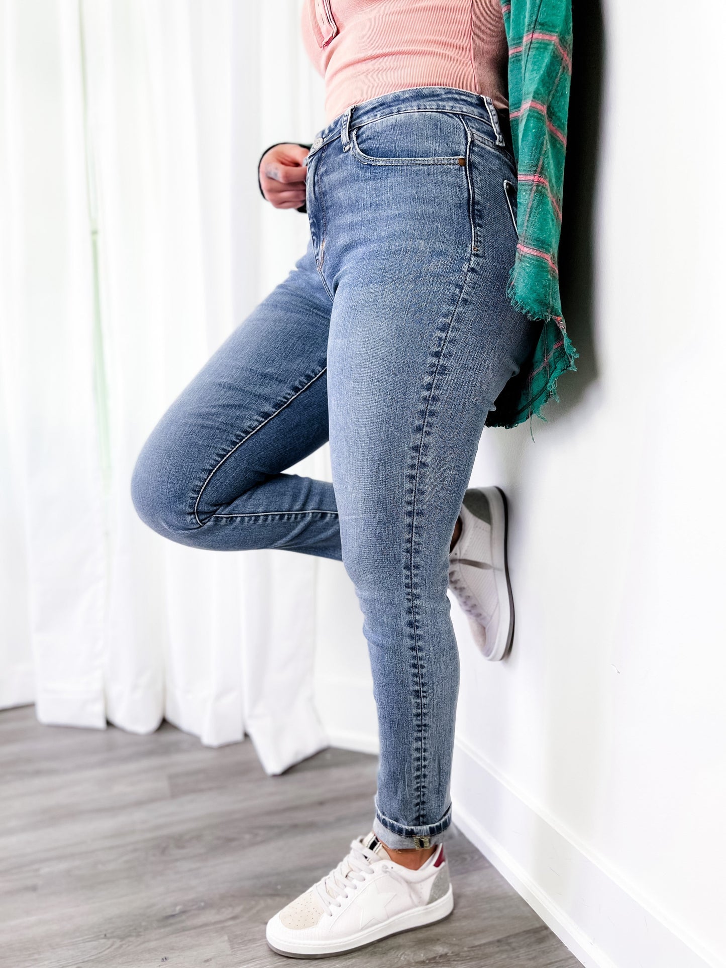 Judy Blue Hi Waist Board Meeting Vintage Wash Boyfriend