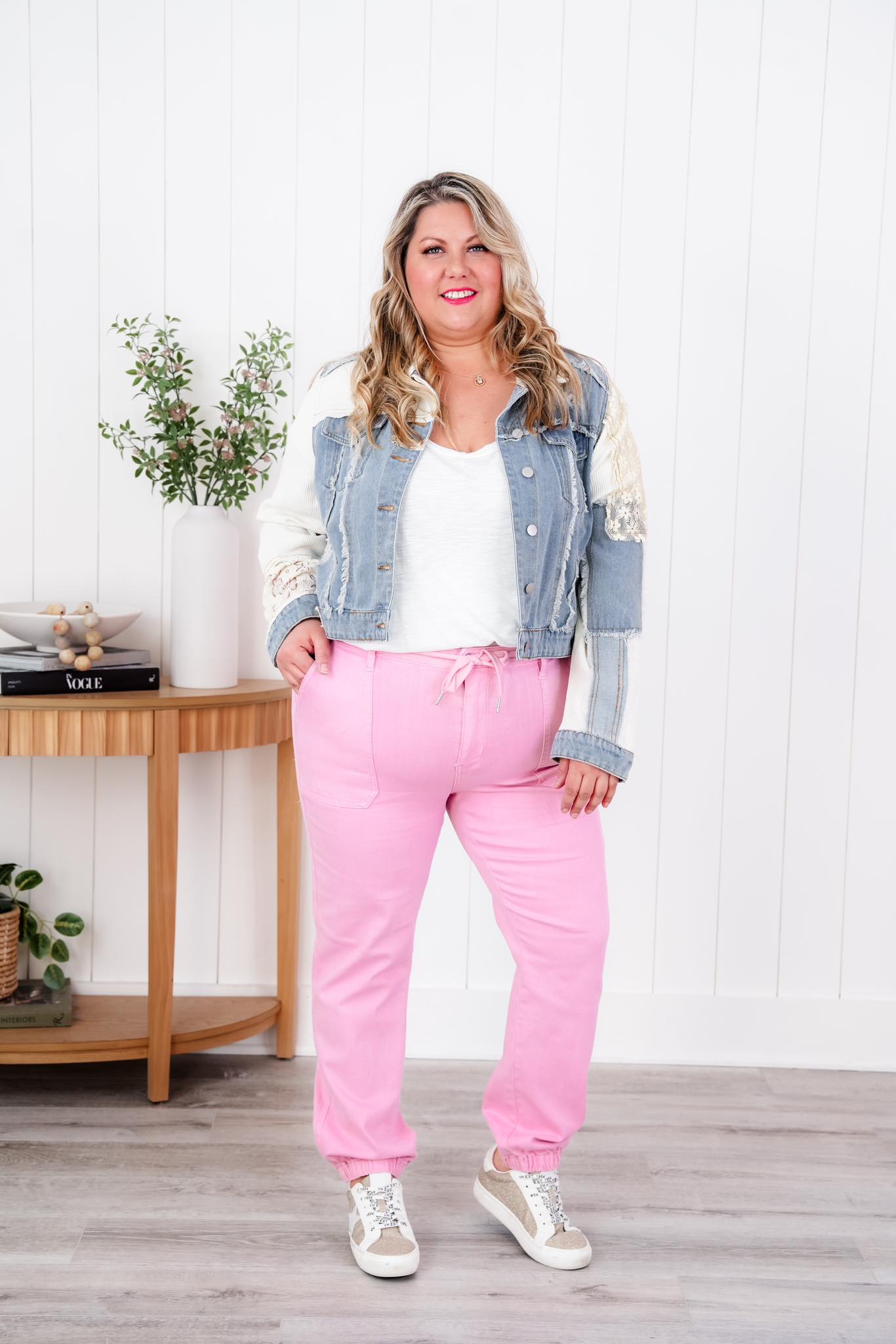 Judy Blue Airplane Mode High Rise Light Pink Jogger