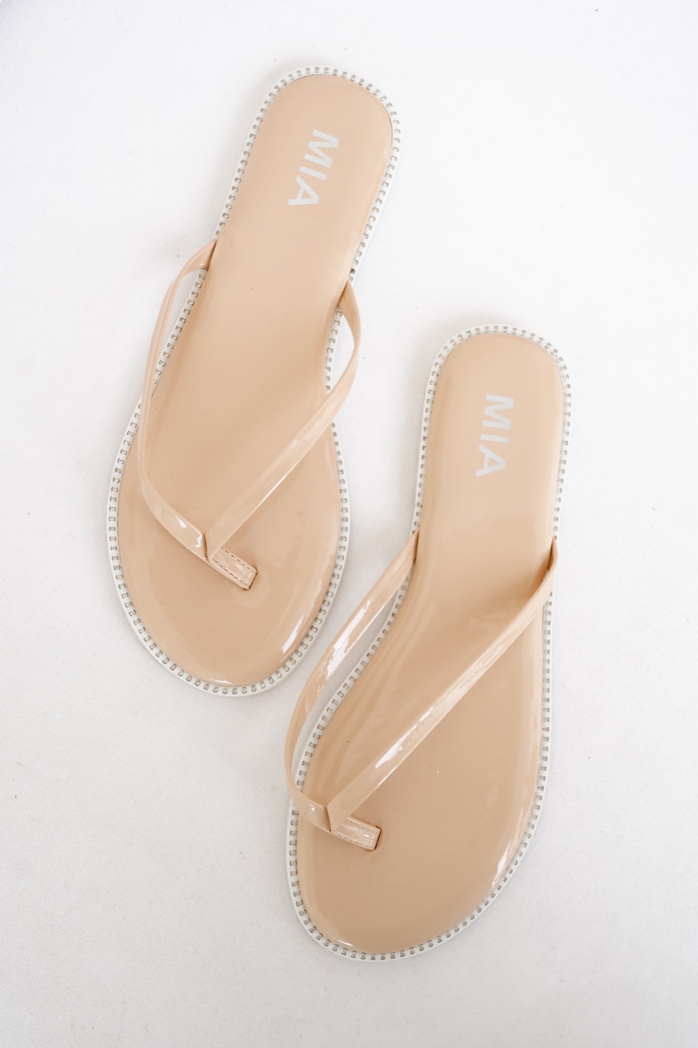 MIA Crystal Paved Design Flip Flops