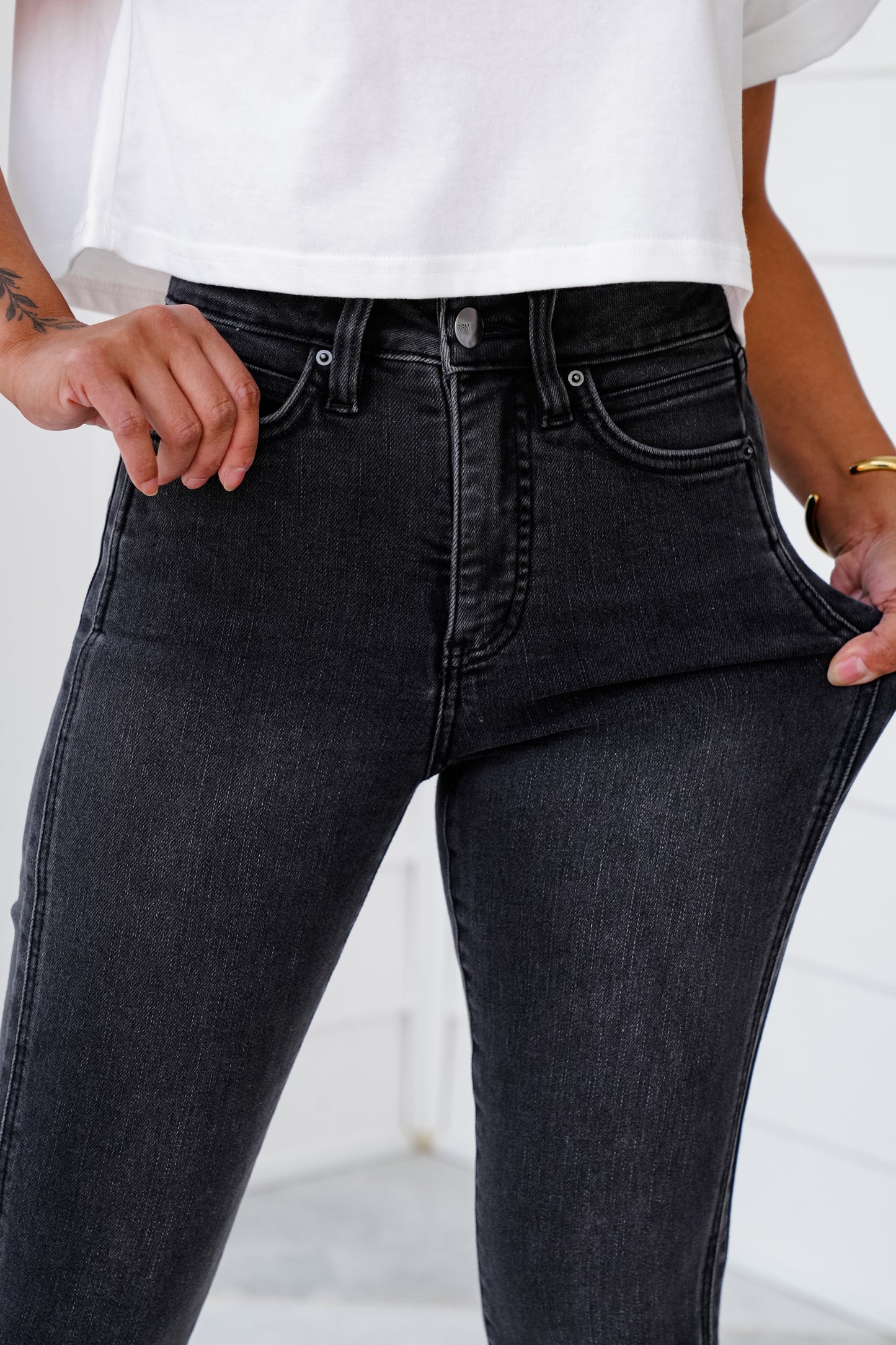 RFM High Rise Black Bootcut Jeans