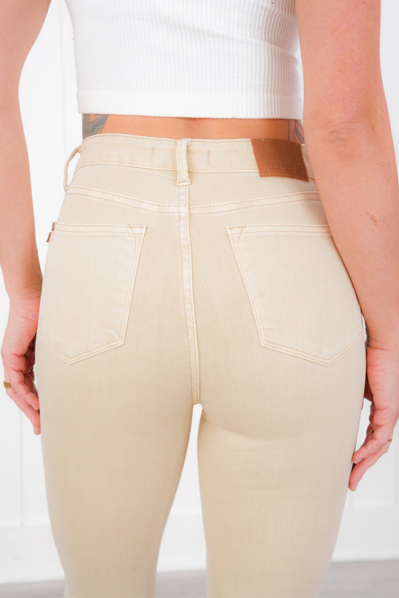 Judy Blue High Rise Tan Tummy Control Skinny Jeans