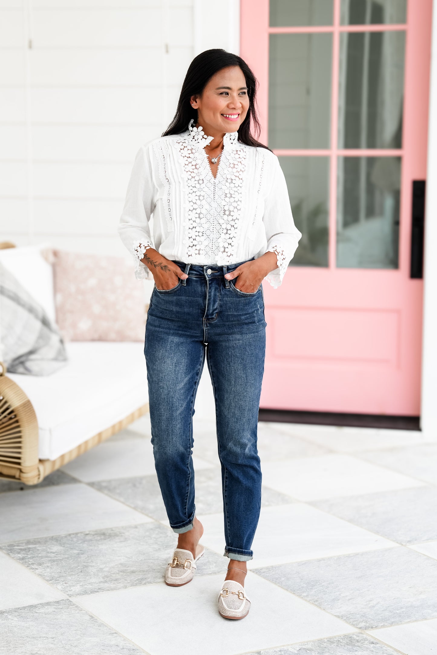 Judy Blue Jolene High Rise Dark Wash Tummy Control Slim Jeans