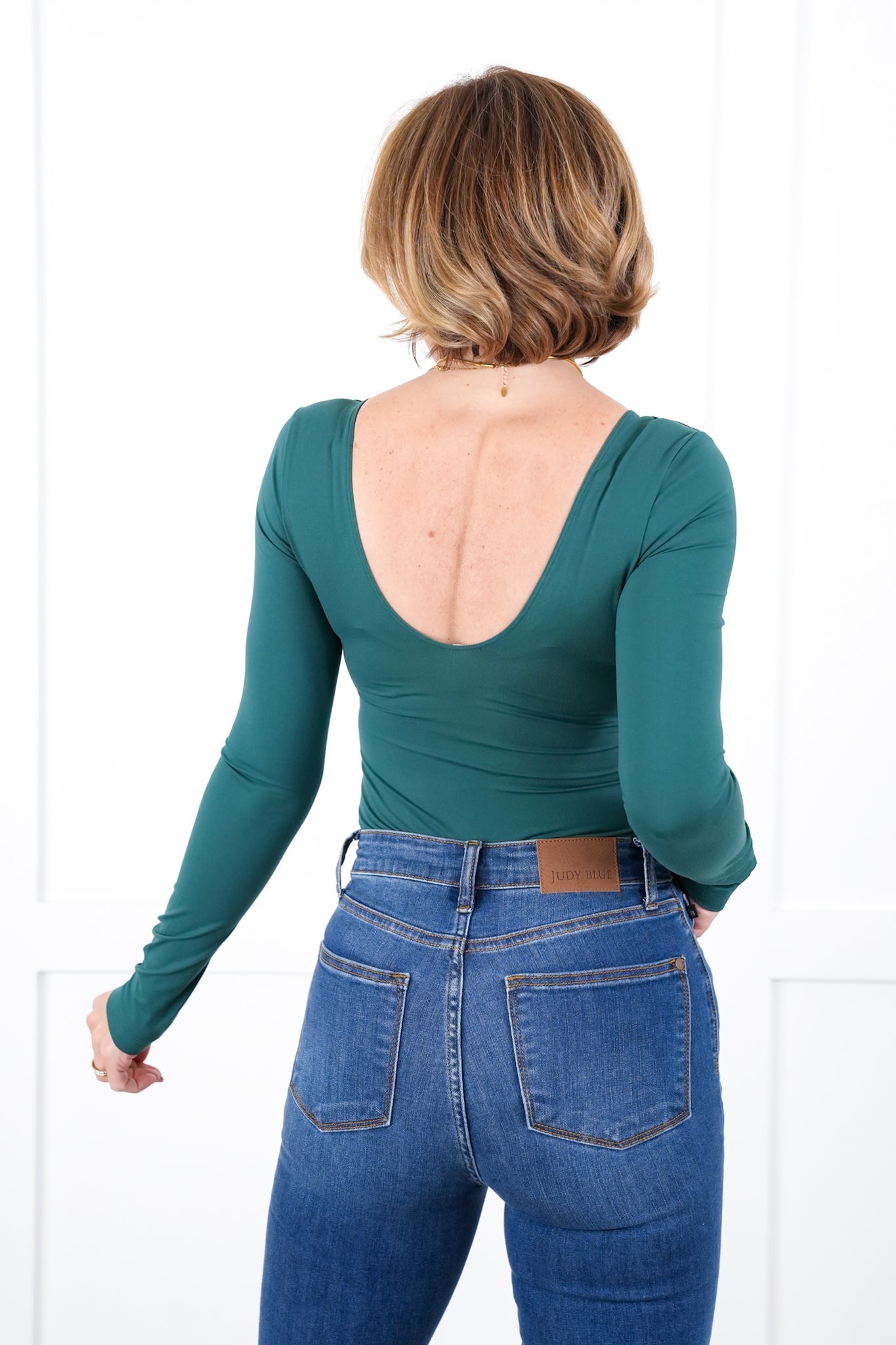 Solid Long Sleeve Square Neck Bodysuit (Multiple Colors)