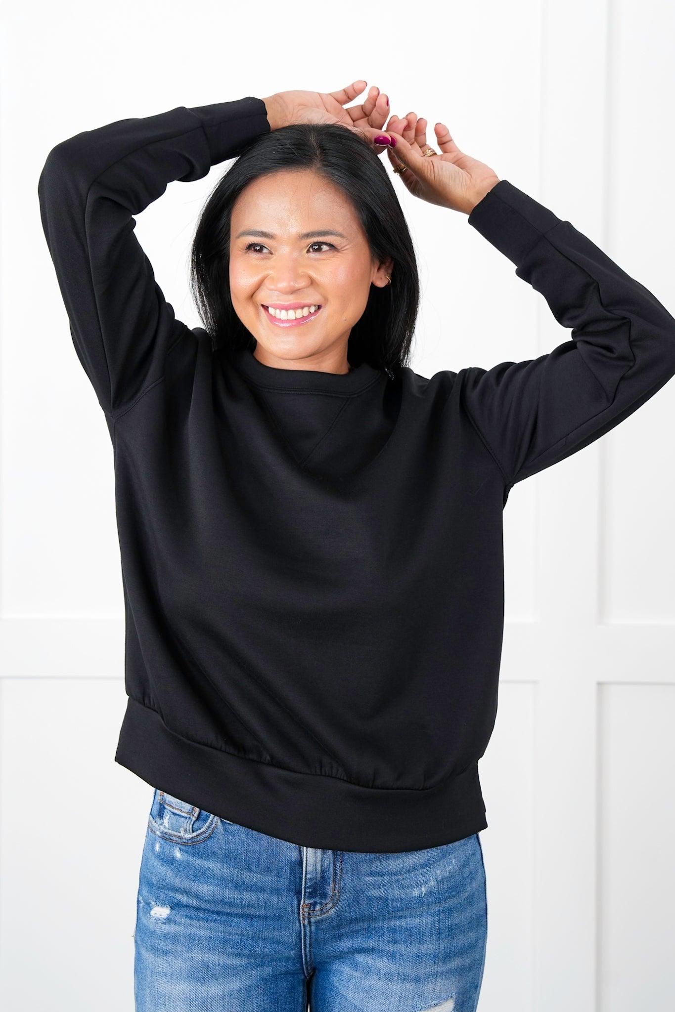 Door Buster!!! Plus/Reg Super Soft Long Sleeve Round Neck Pullover Top