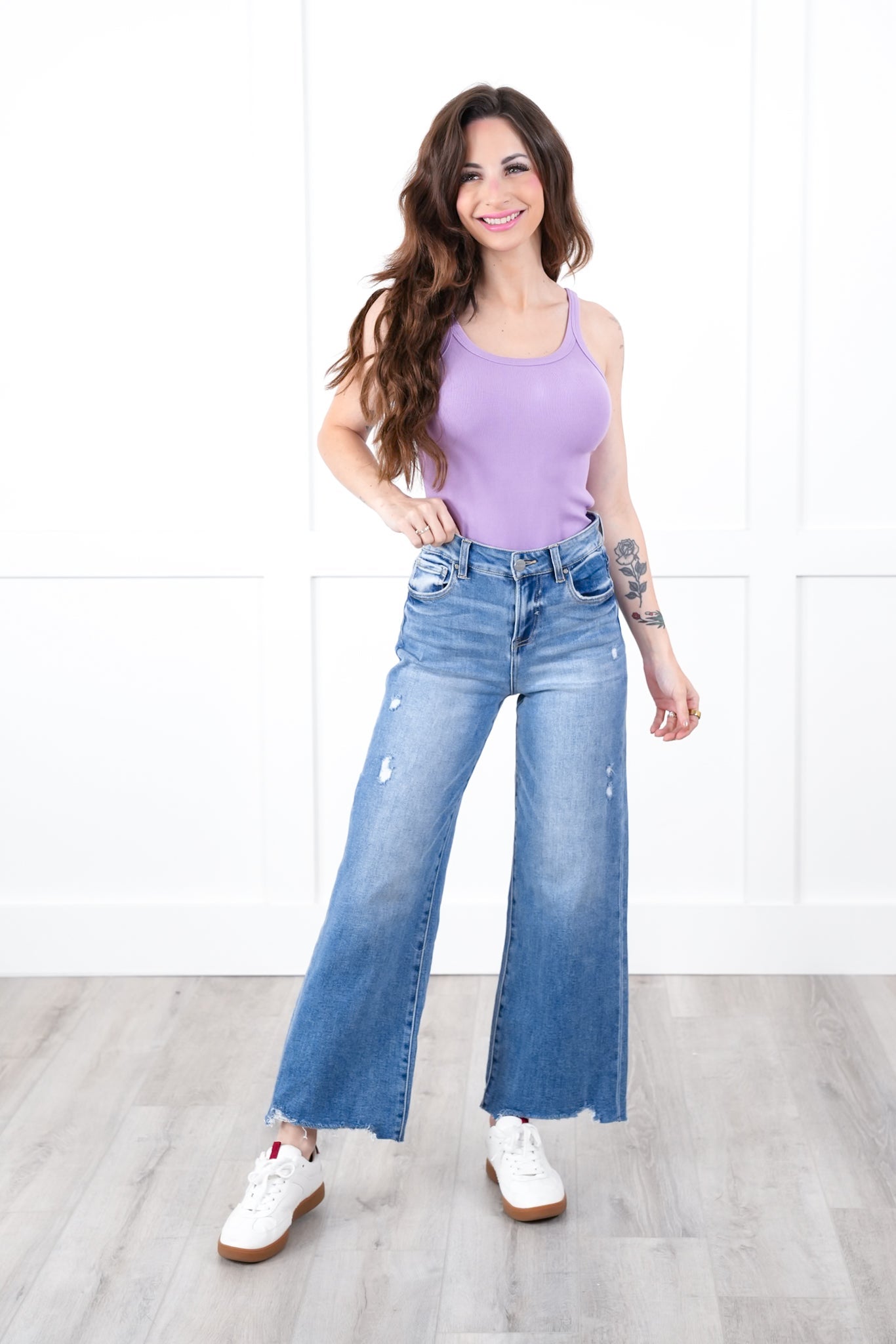 Basic Solid Ribbed Knit Tank Top