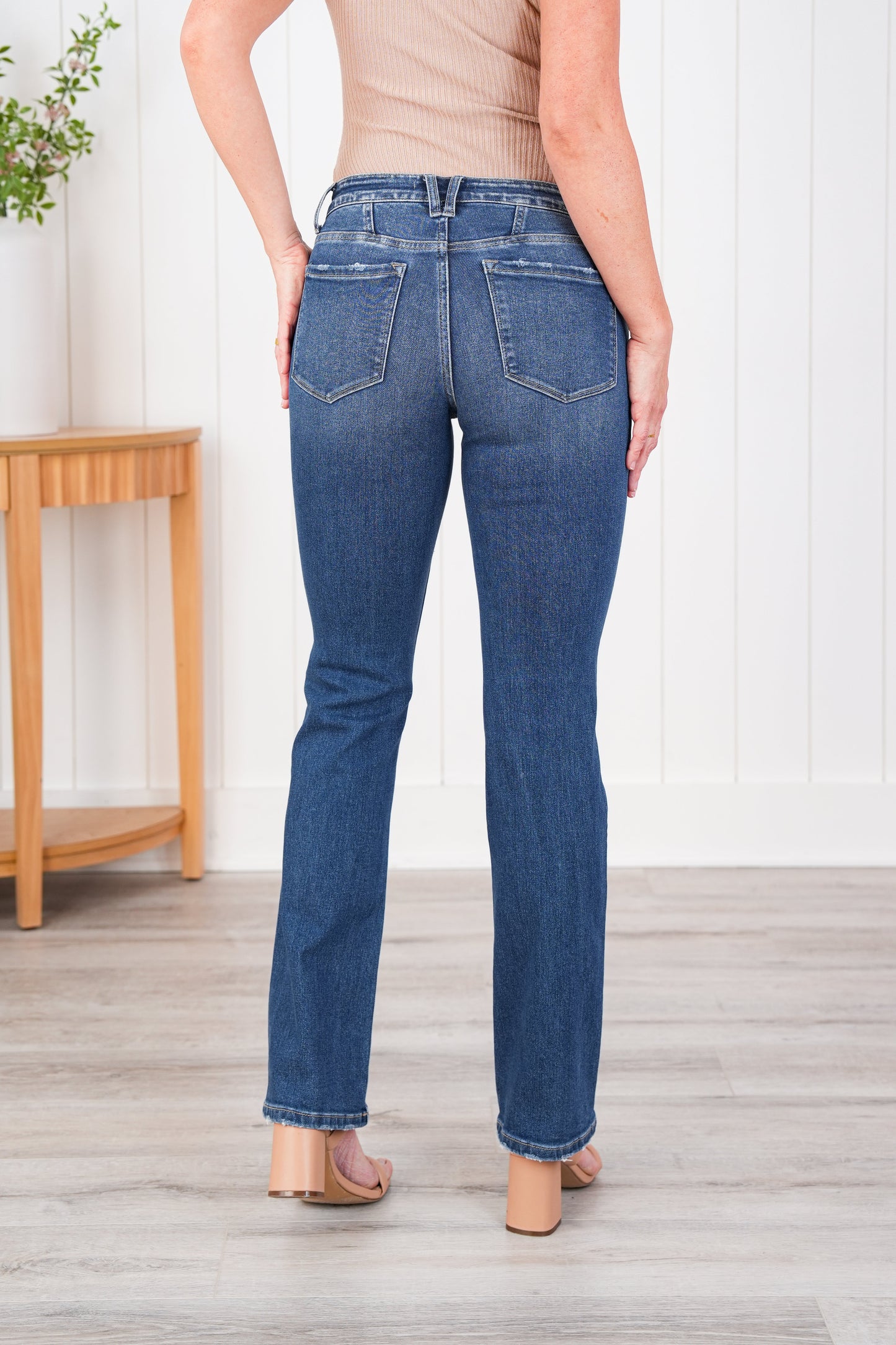 Flying Monkey Vervet The Essential Low Rise Dark Wash Slim Bootcut Jeans