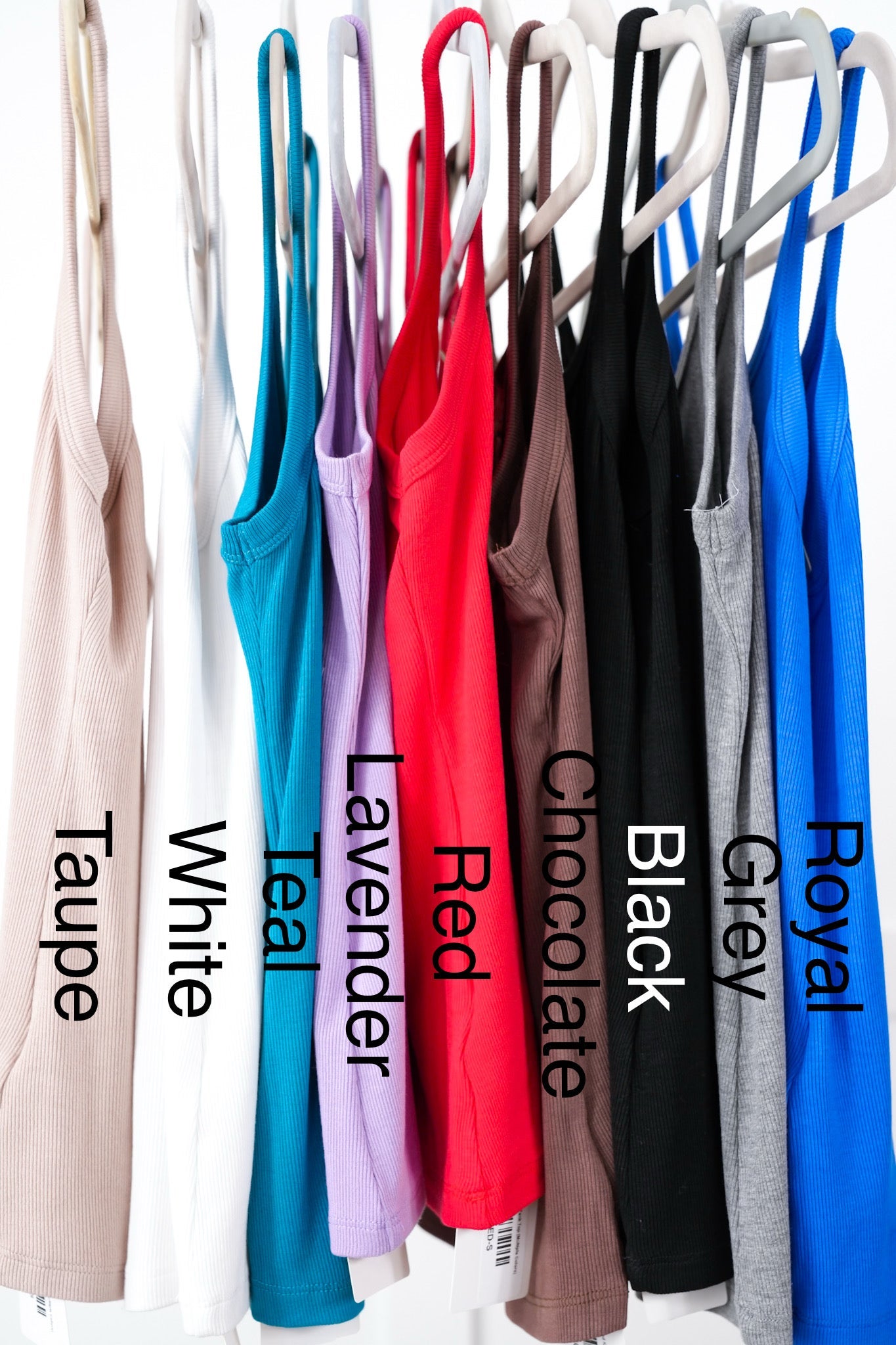 Basic Solid Ribbed Knit Tank Top