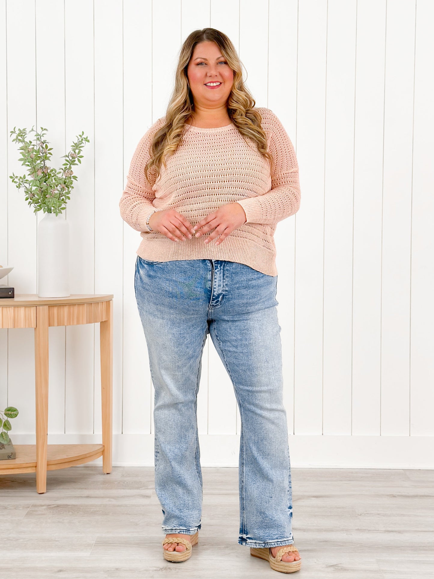Vervet High Rise Vintage Wash Seamless Bootcut Jeans