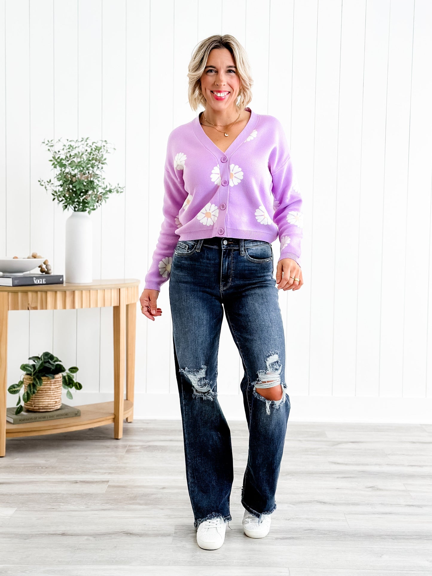 Judy Blue Jagged Little Pill High Rise Dark Wash 90's Destroyed Knee Straight Leg Jeans