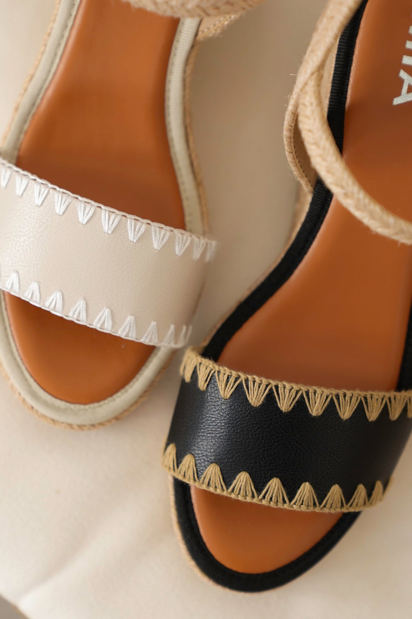 MIA Espadrille Wedge Sandals with Braided Jute Heel