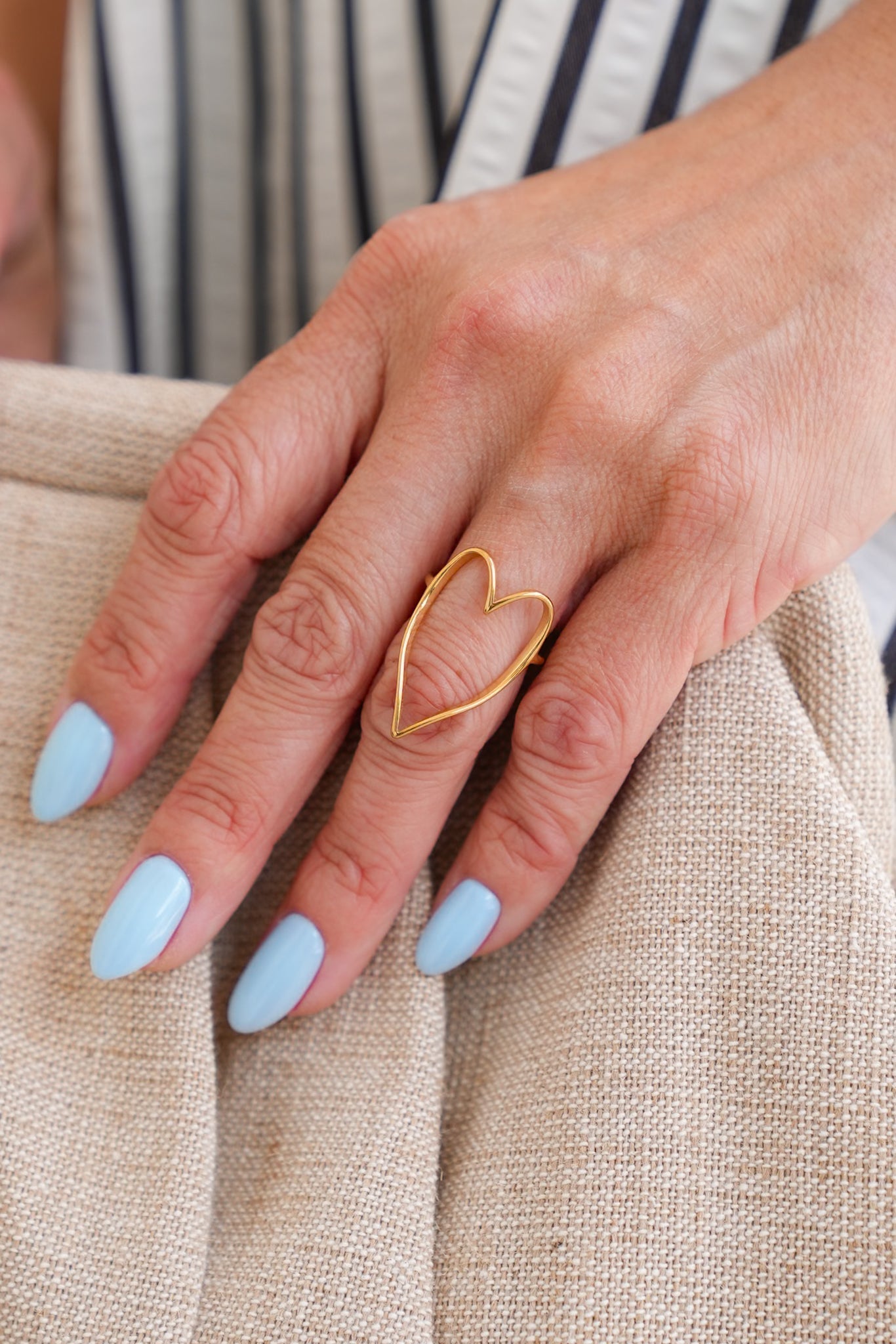 Restock! Chansutt Pearls Gold Heart Ring - Freckled Poppy