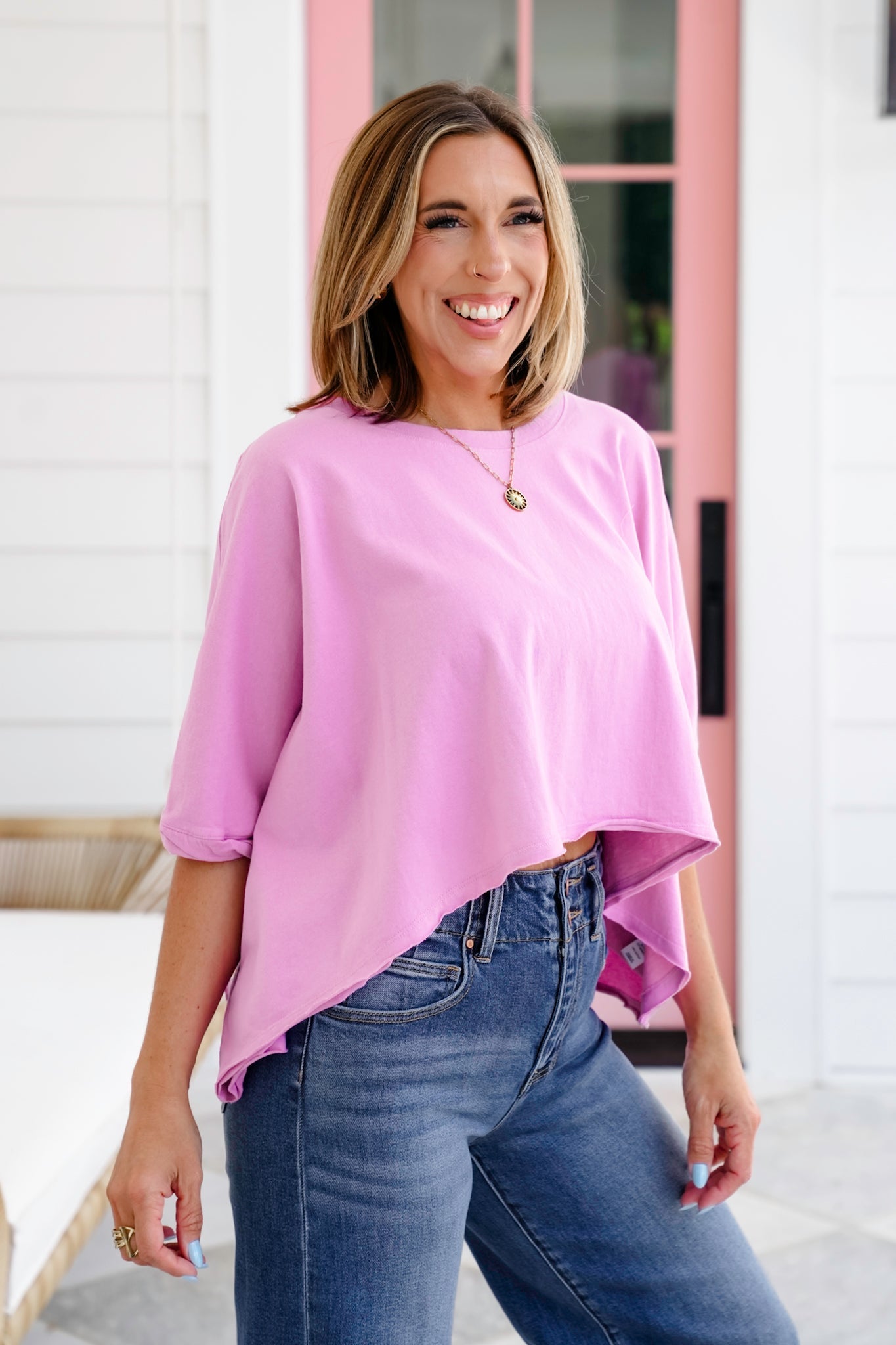 Door Buster! Zenana Oversized Cotton Round Neck Box Tee