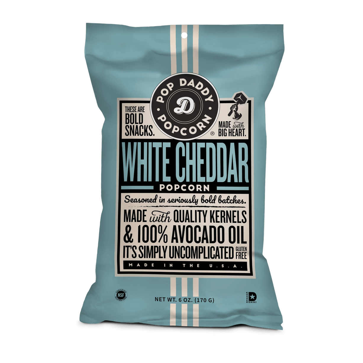 Pop Daddy – Real White Cheddar Flavored Popcorn 6.0oz *Final Sale* - Freckled Poppy