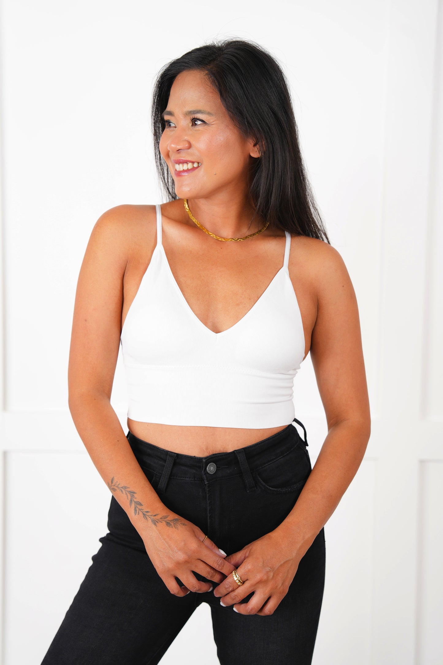 Ribbed Bralette With Adjustable Straps (Multiple Colors)