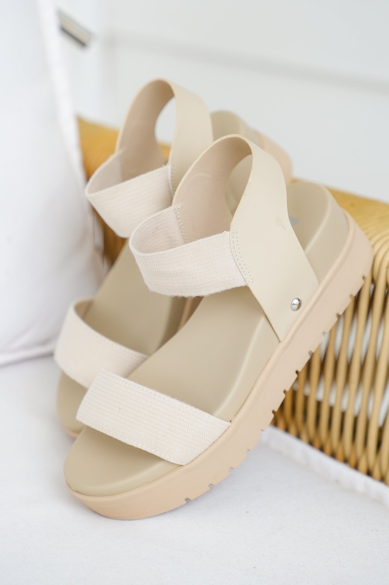 MIA Platform Sandal with Elastic Strap