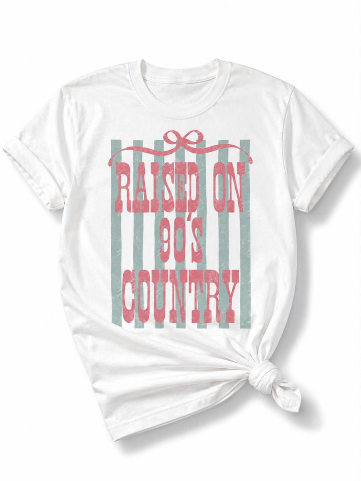 Plus/Reg Short Sleeve "Raised On 90's Country" Graphic Tee