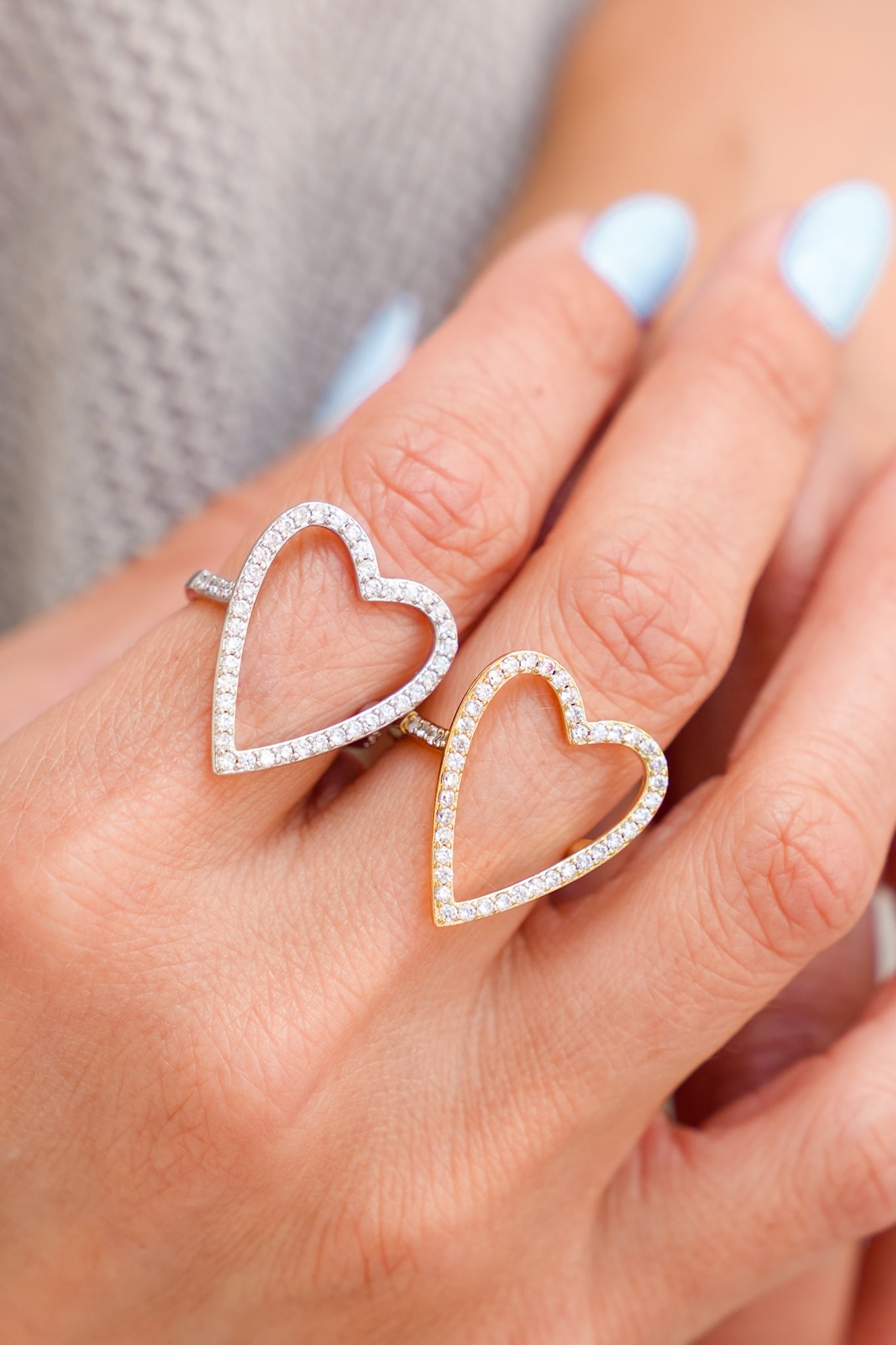 Restock! Love Poppy CZ Open Heart Ring