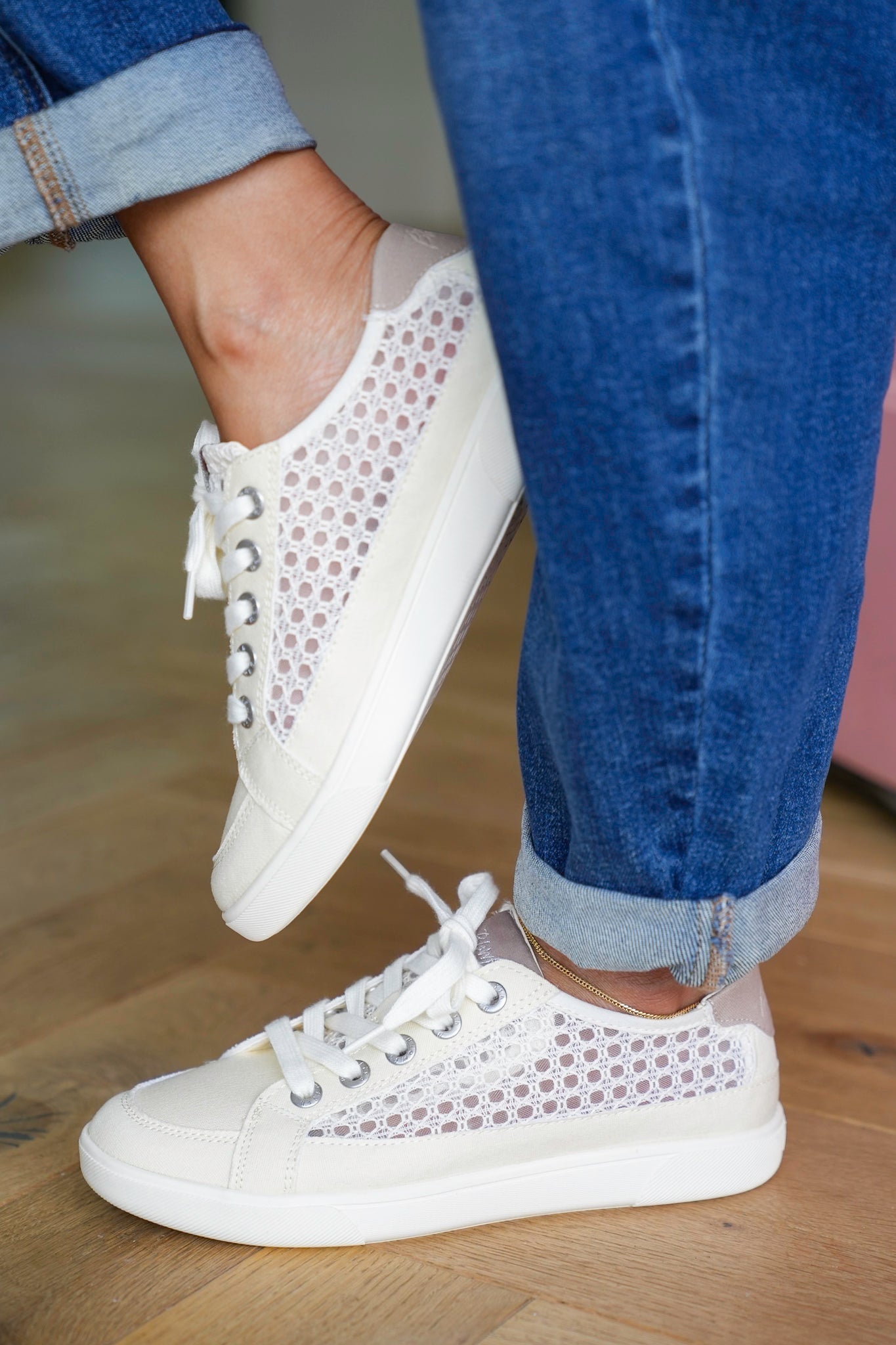 Blowfish Casual Lace Up Sneakers with Breathable Mesh Panel