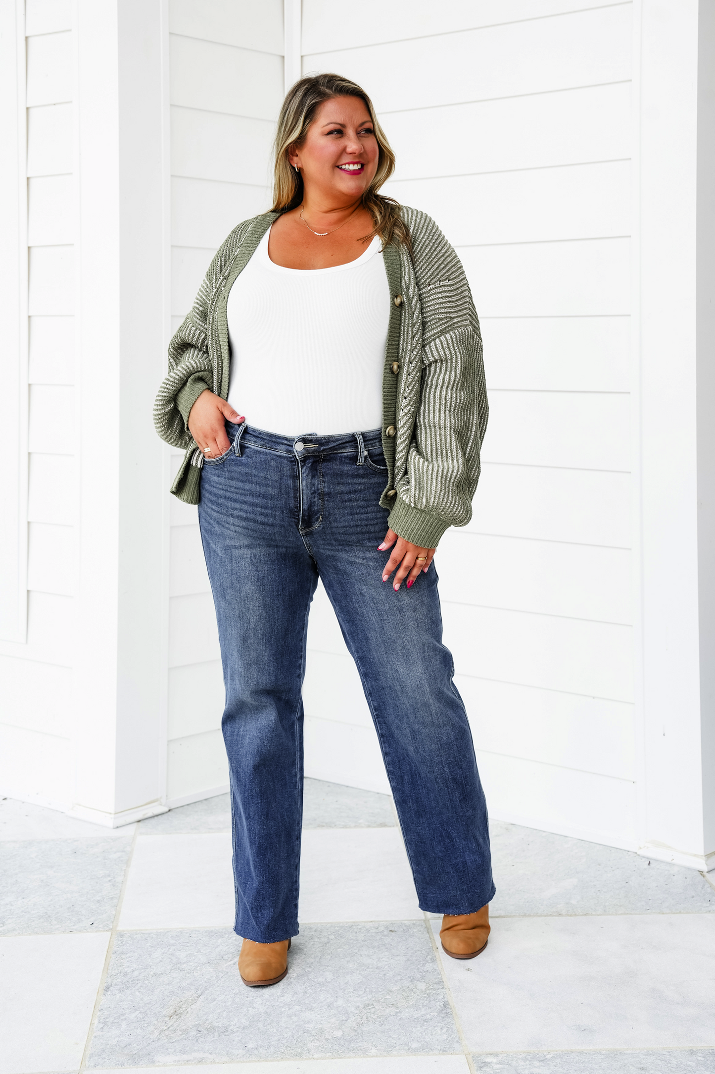Restock Judy Blue Take the Chance Mid Rise Medium Wash Tummy Control Vintage Straight Leg Jeans