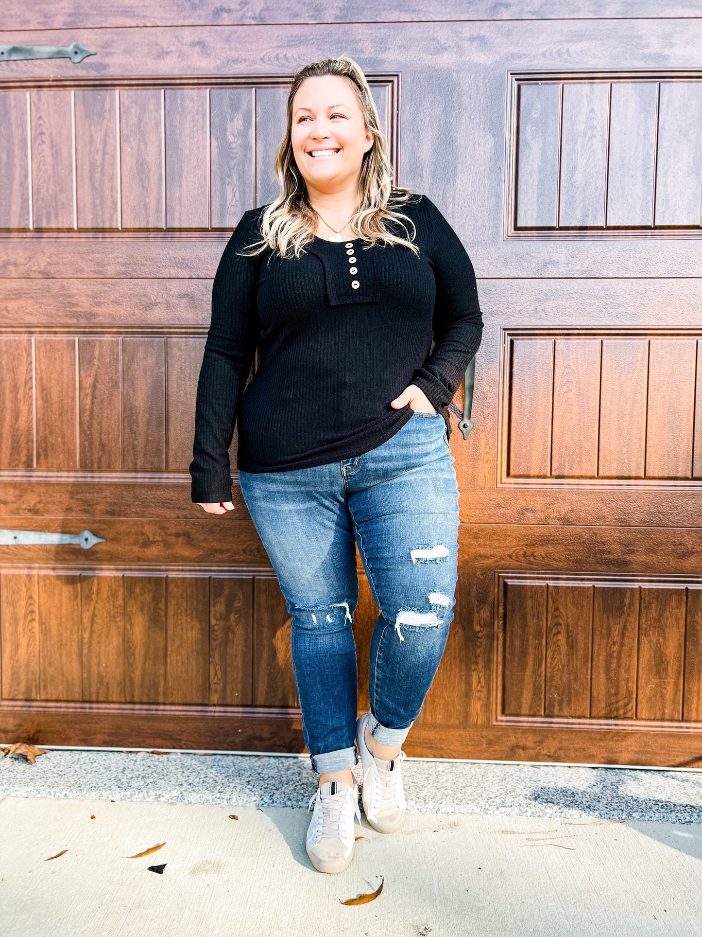 Judy Blue Mid Rise skinny Thermal Patch (Multiple Lengths)