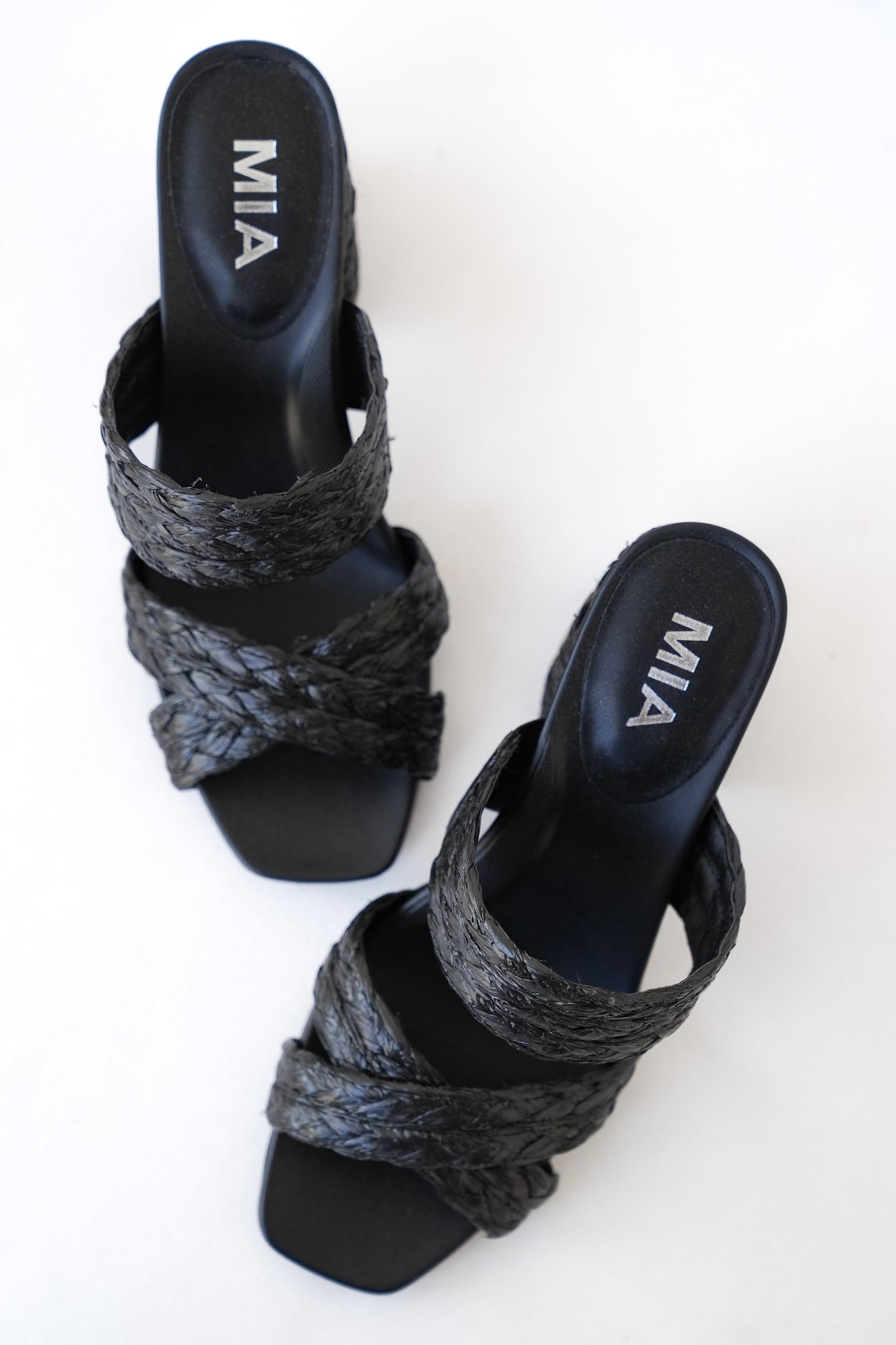 MIA Open Toe Mule Sandal with Braided Straps
