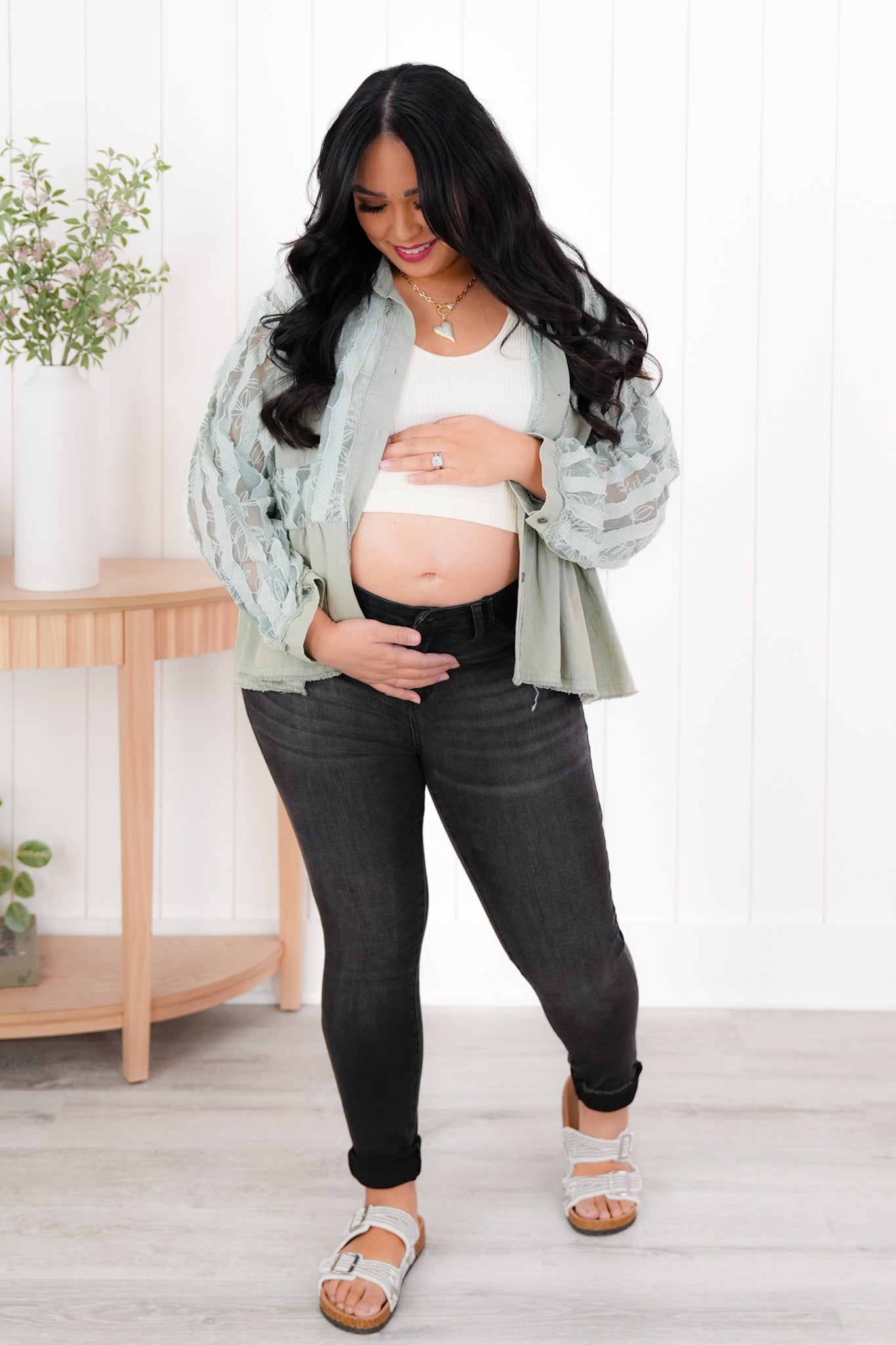 Judy Blue Maternity Non-Distressed Black Skinny Jeans