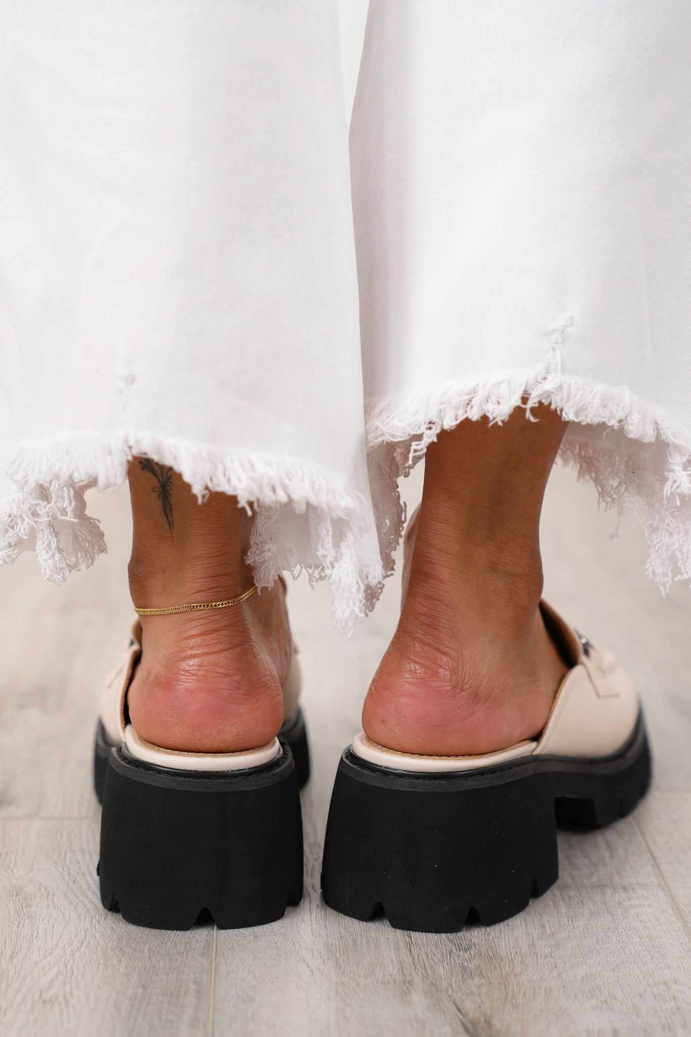 Chunky Slip-On Loafer with Buckle Detail