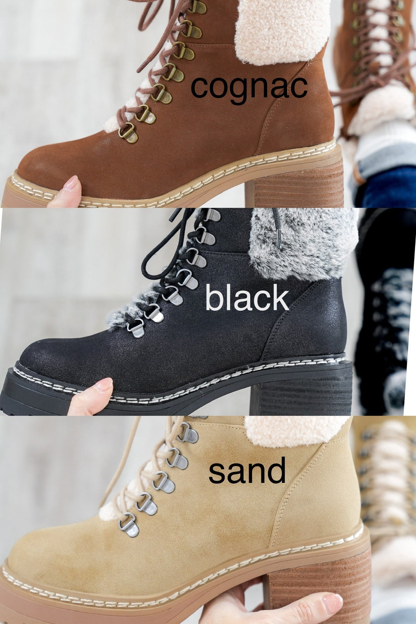 MIA Ankle Boots with Cozy Vegan Fur Lining