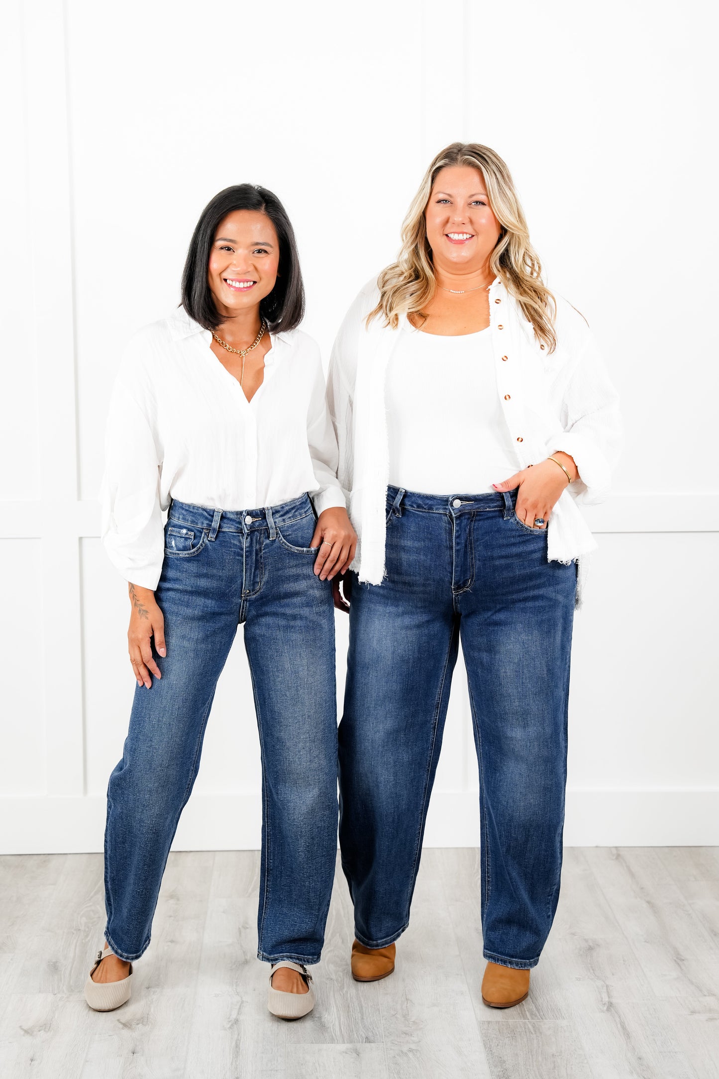 Lovervet High Rise Medium Wash Barrel Jeans