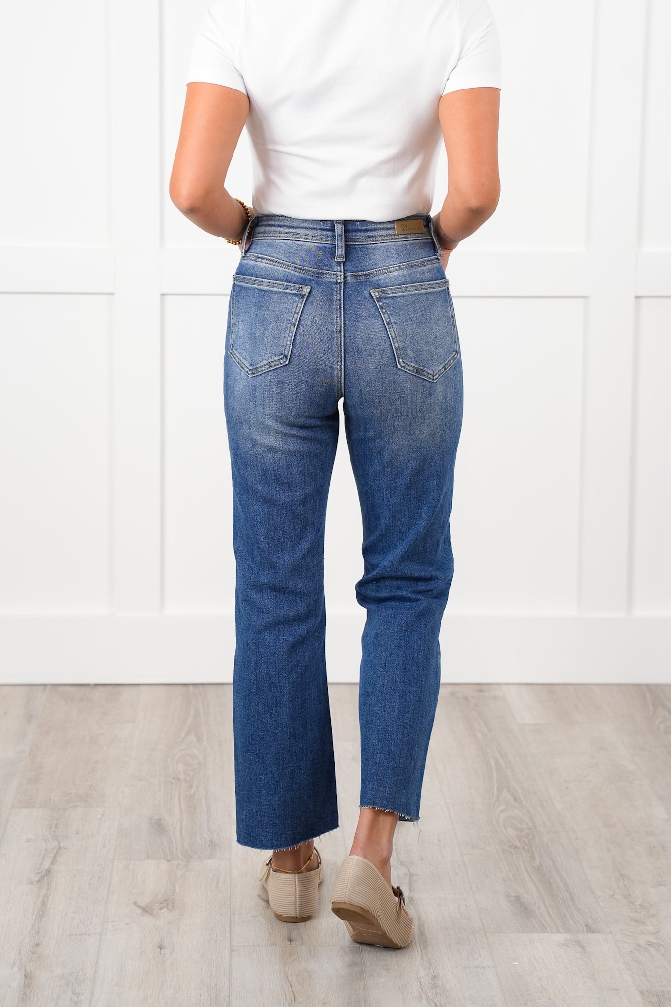 Special A High Rise Dark Wash Tummy Control Dad Jeans