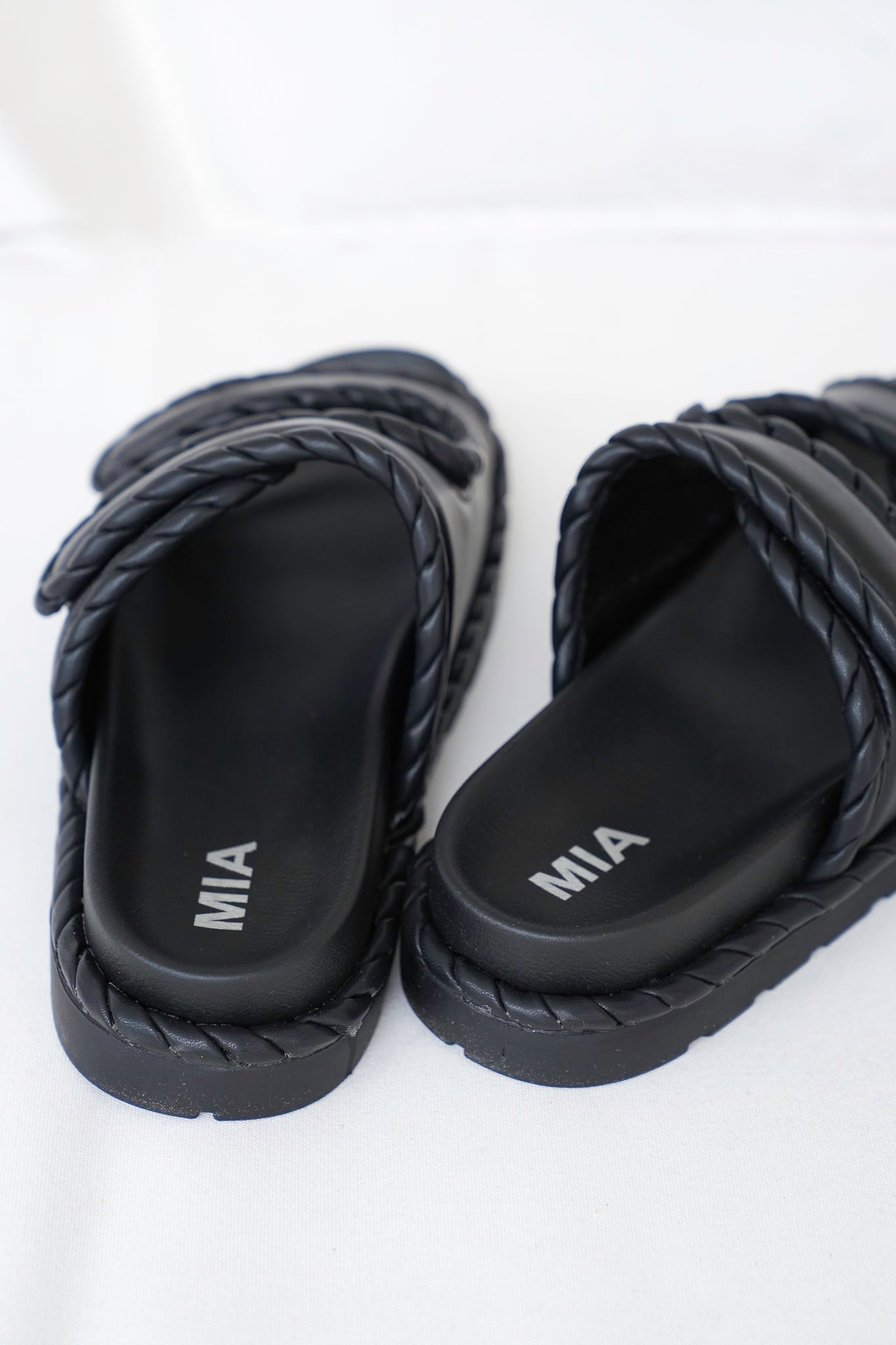 MIA Quilted Sandals with Braided Detailing