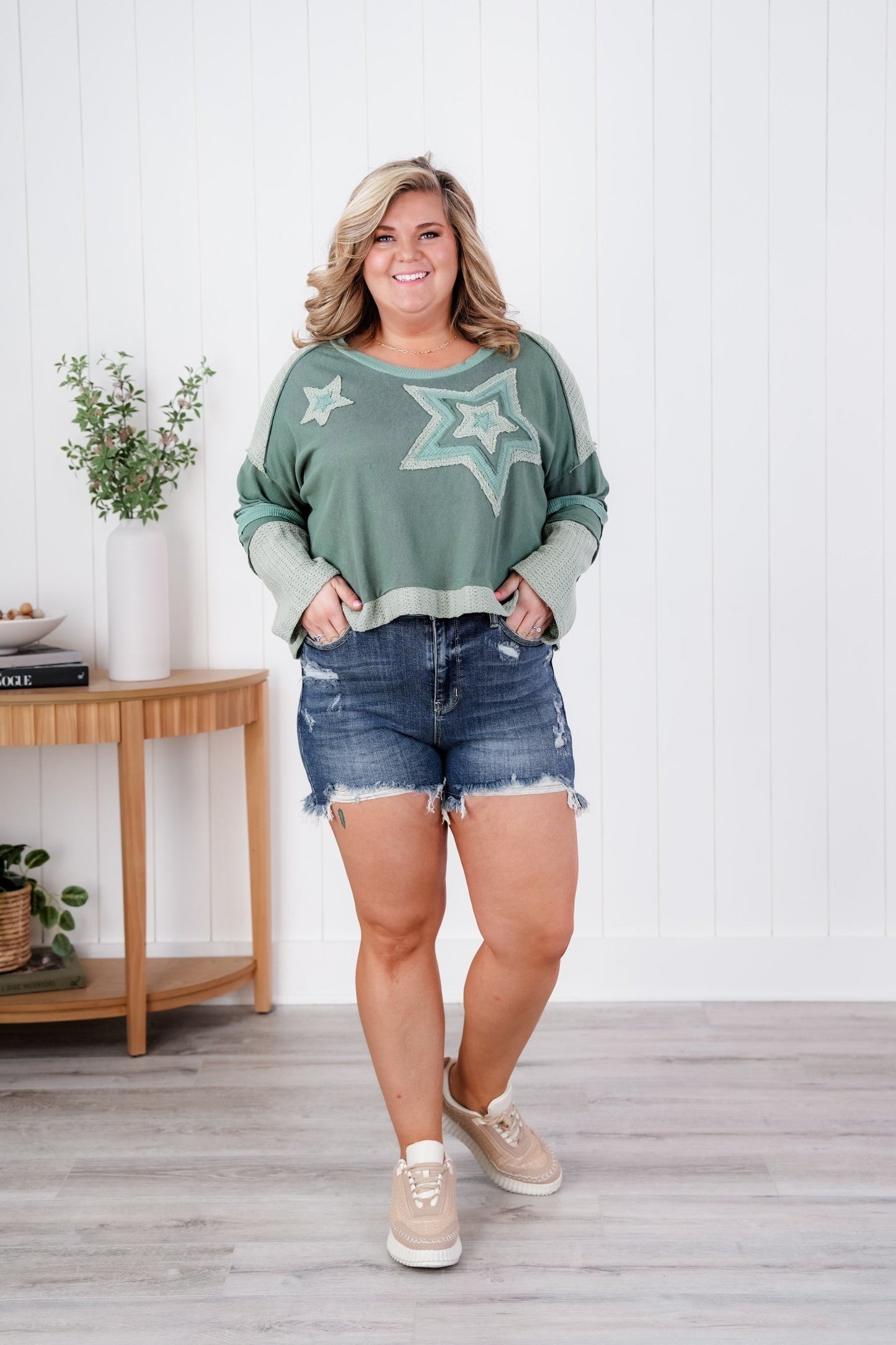 Judy Blue Hot Girl Summer Dark Wash Destroyed Fray Hem Shorts