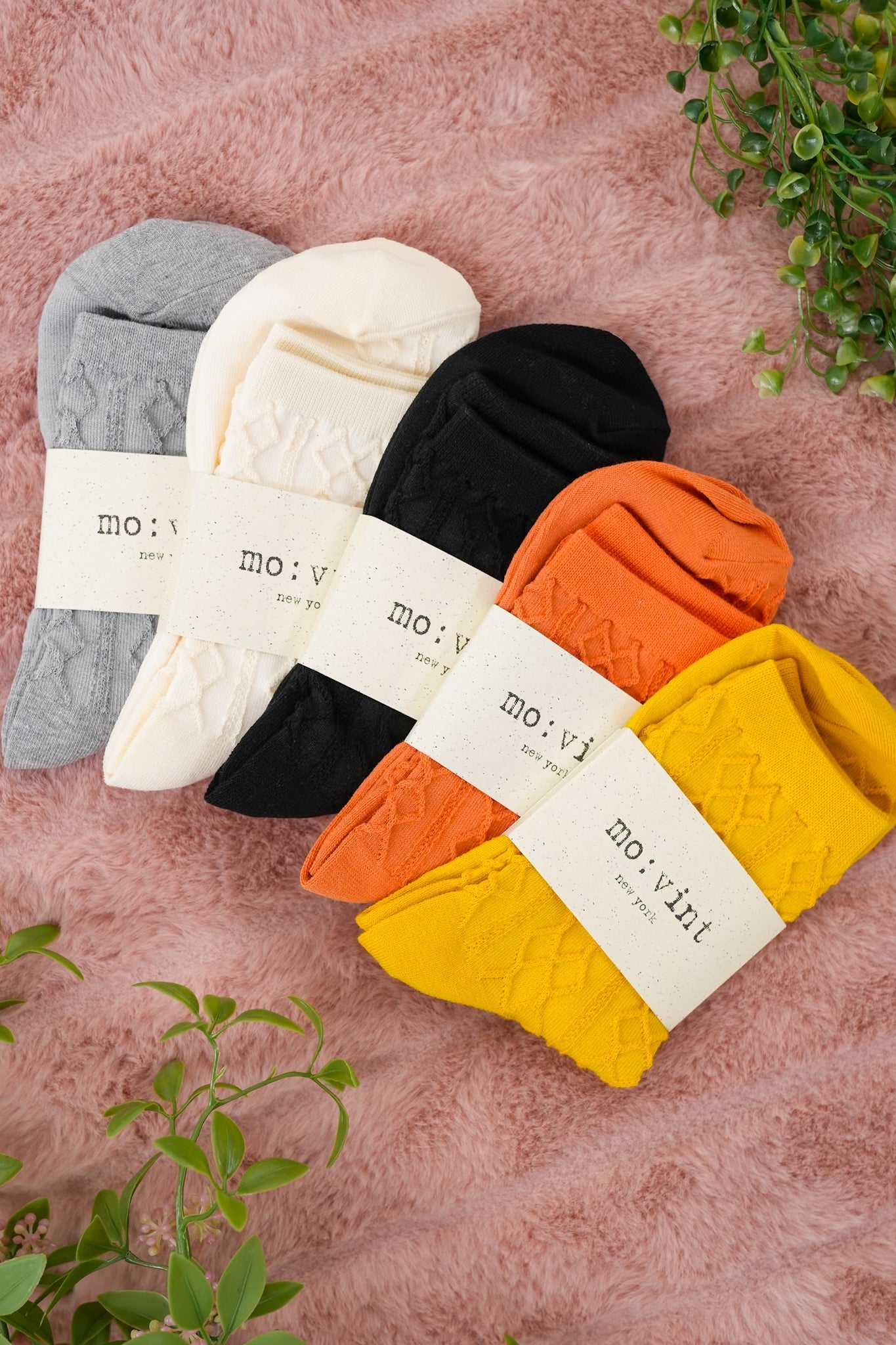 Solid Color Argyle Crew Socks