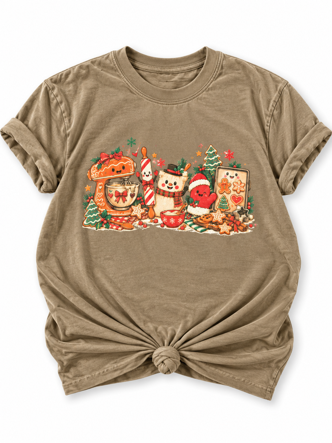 Plus/Reg Short Sleeve Christmas Baking Crew Christmas Graphic Tee