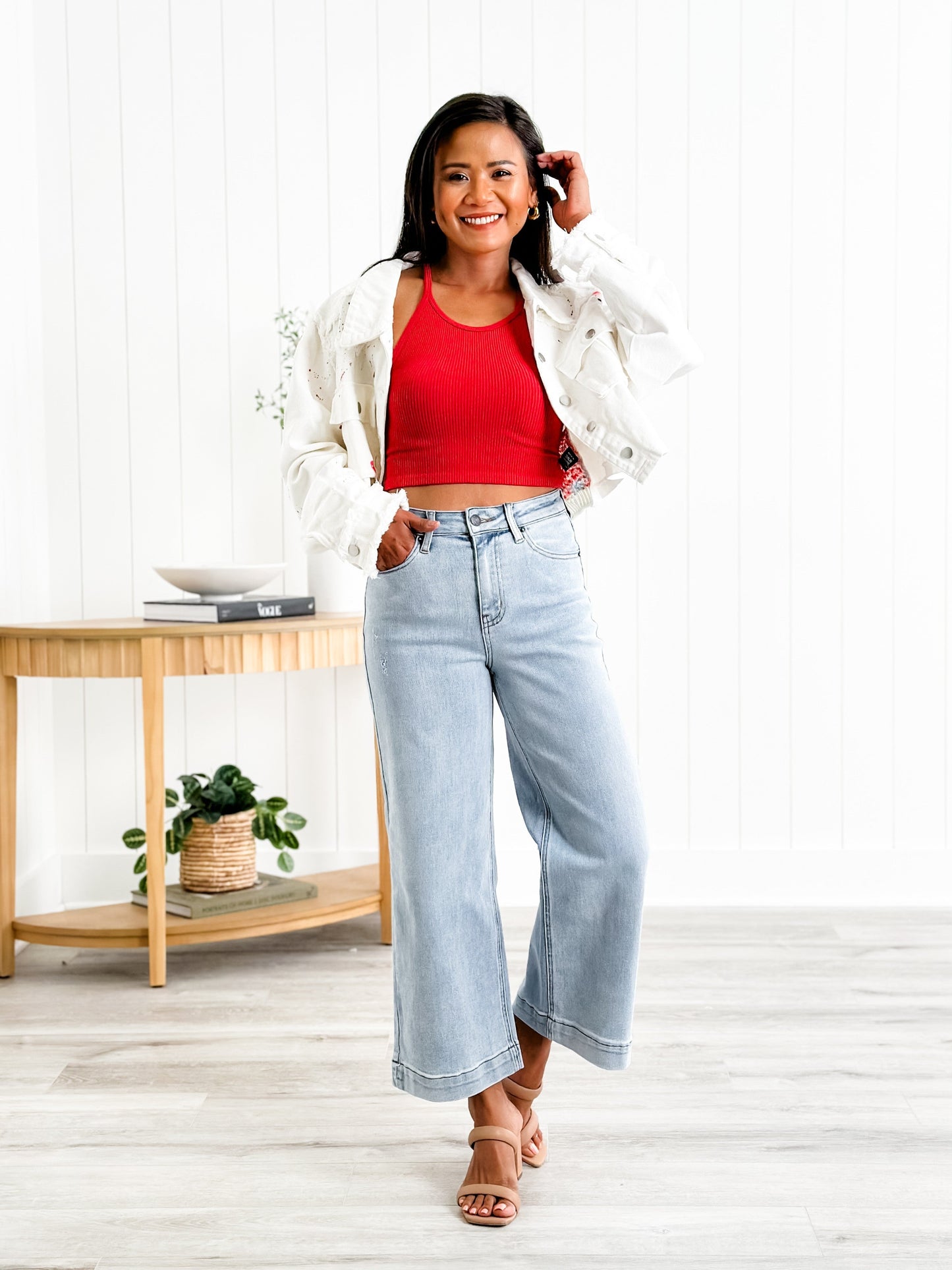 Risen The Essential Wide Leg Crop Jeans